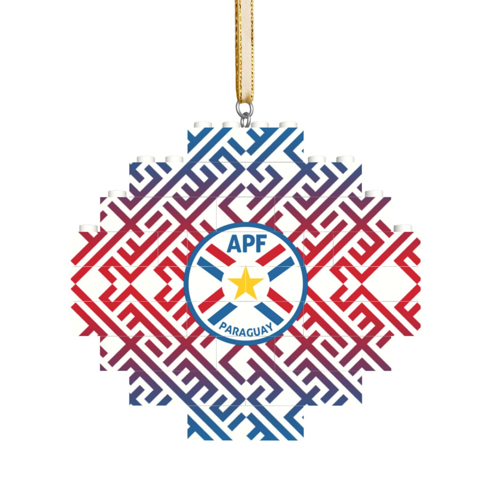 Paraguay Building Block Puzzle Ornament BBP1991 - Soccerfana