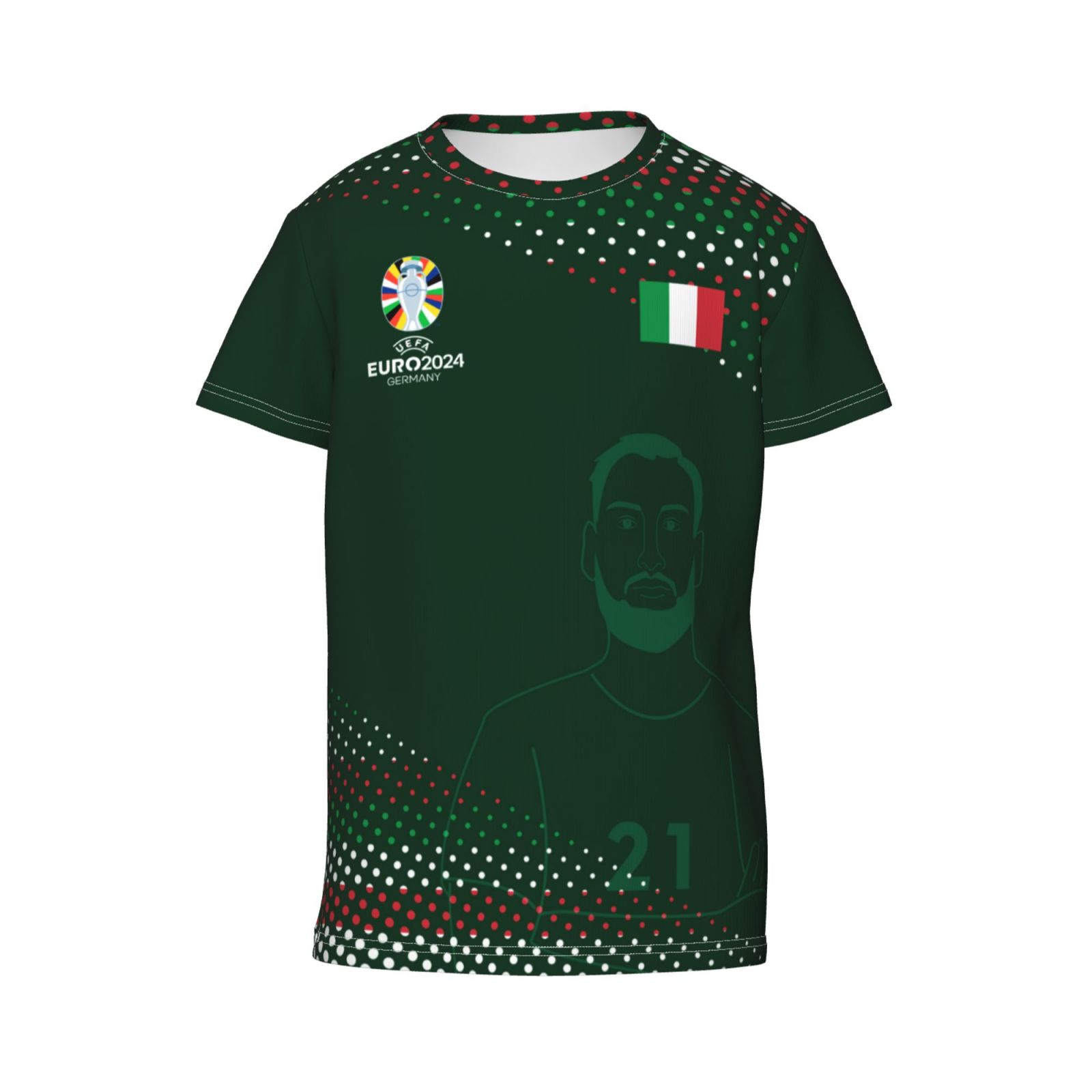 Kid's Italy EURO 2024 Youth Short Sleeve T-Shirt YST1745 - Soccerfana