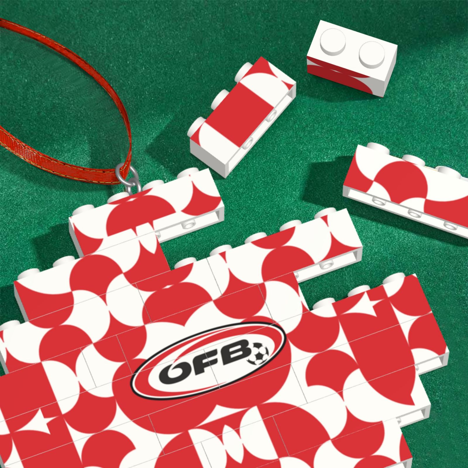 Austria Building Block Puzzle Ornament BBP2000 - Soccerfana