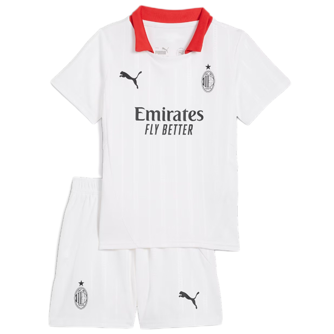 Kid's AC Milan Away Jersey+Shorts 2024/25 - Soccerfana