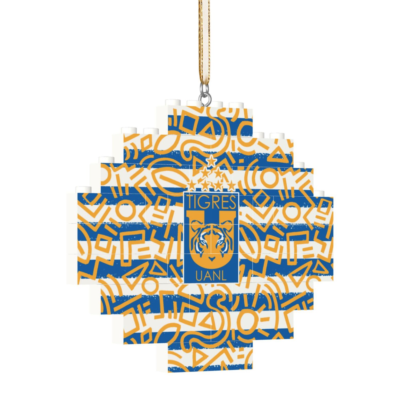 Tigres UANL Building Block Puzzle Ornament BBP2032 - Soccerfana