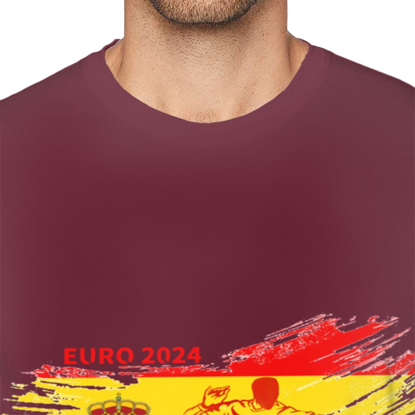 Men's Spain EURO 2024 Basic Short Sleeve T-Shirt BST1752 - Soccerfana