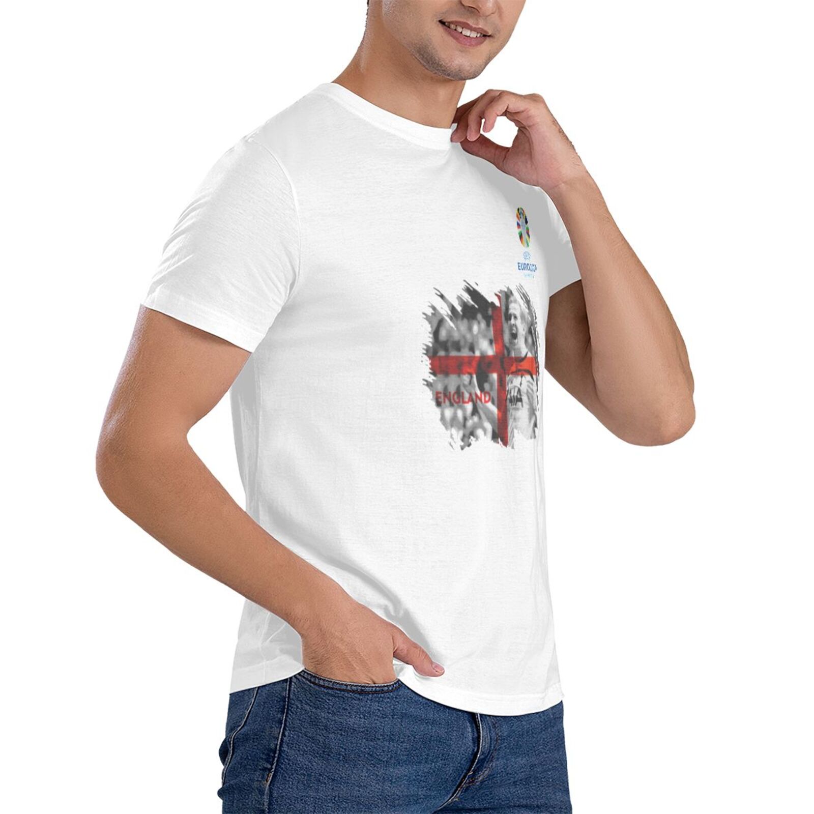 Men's England EURO 2024 Basic Short Sleeve T-Shirt BST1713 - Soccerfana