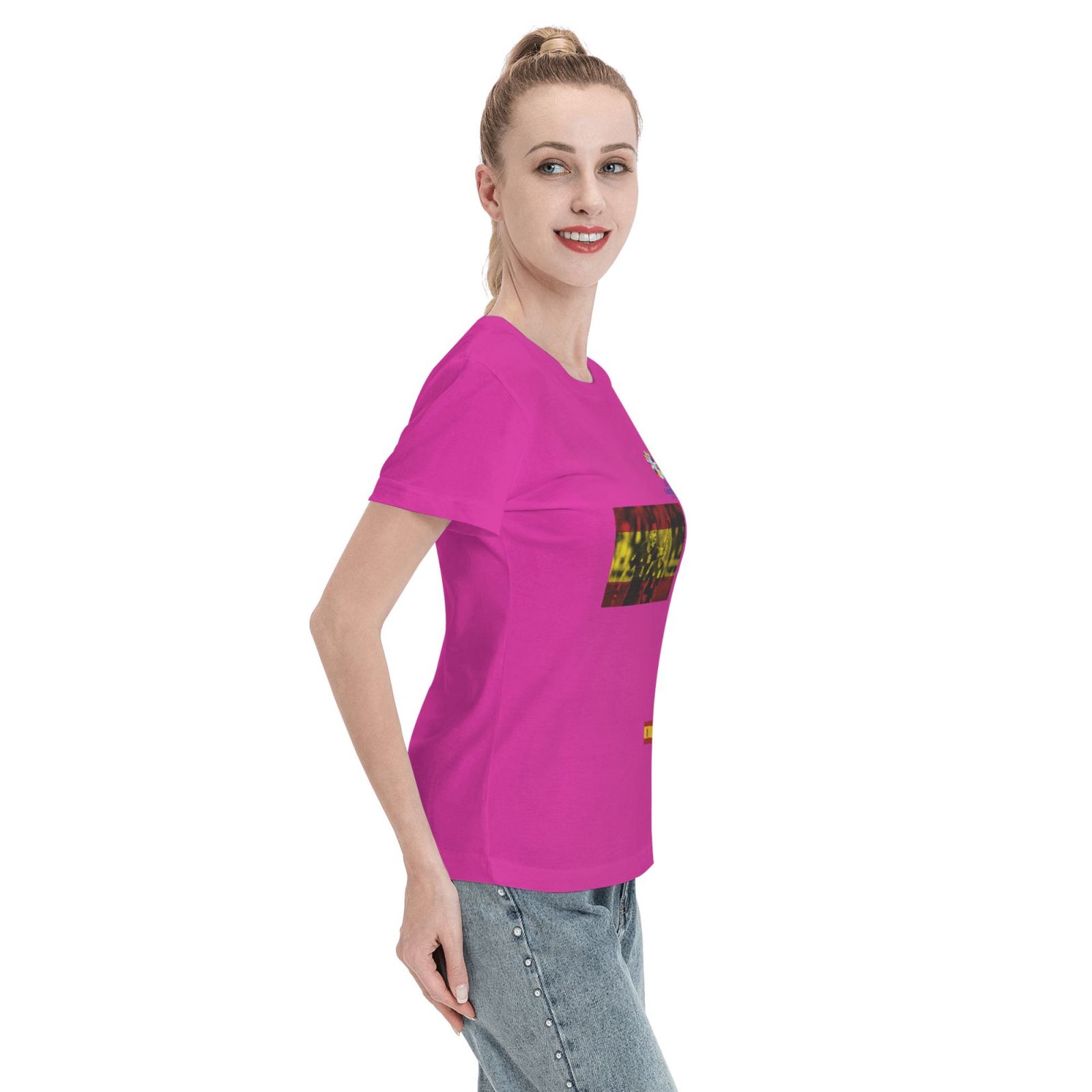 Women's Spain EURO 2024 Basic Short Sleeve T-Shirt WBT1740 - Soccerfana