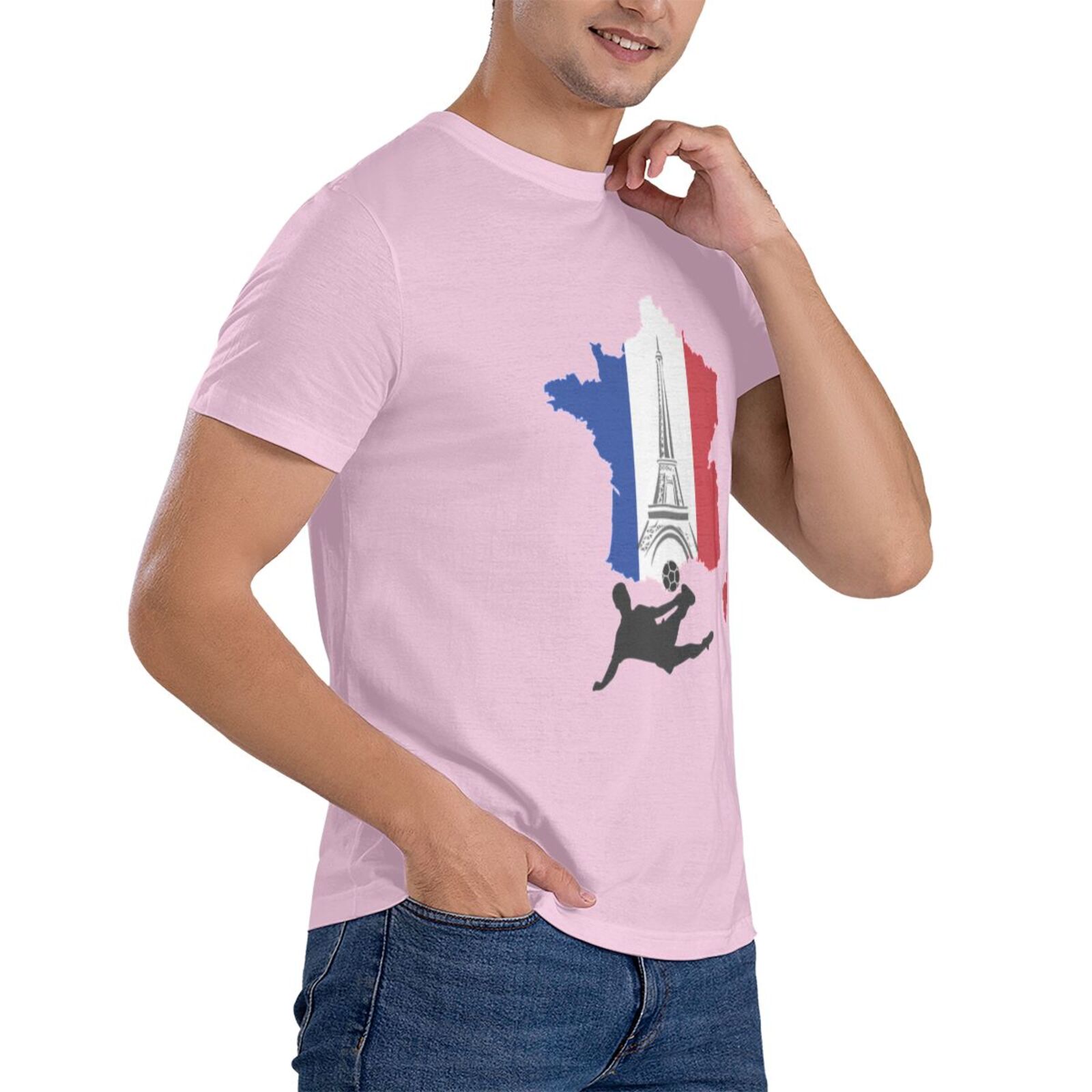 Men's France EURO 2024 Basic Short Sleeve T-Shirt BST1772 - Soccerfana