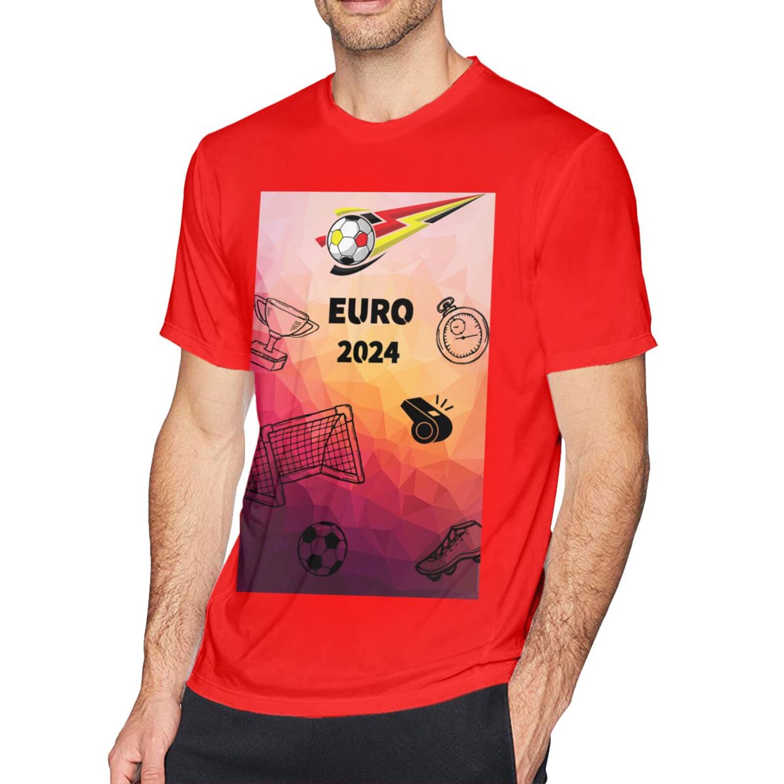 Men's Germany EURO 2024 Basic Short Sleeve T-Shirt BST1771 - Soccerfana