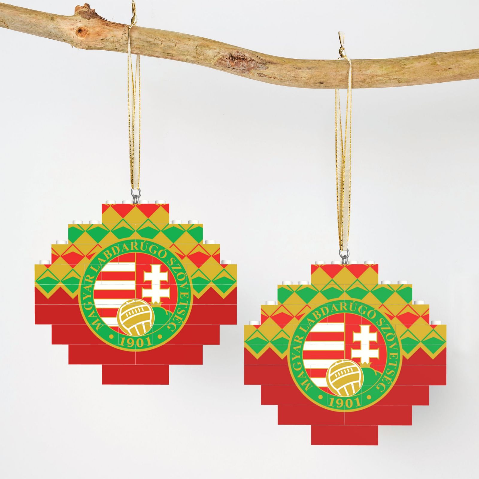 Hungary Building Block Puzzle Ornament BBP2184 - Soccerfana