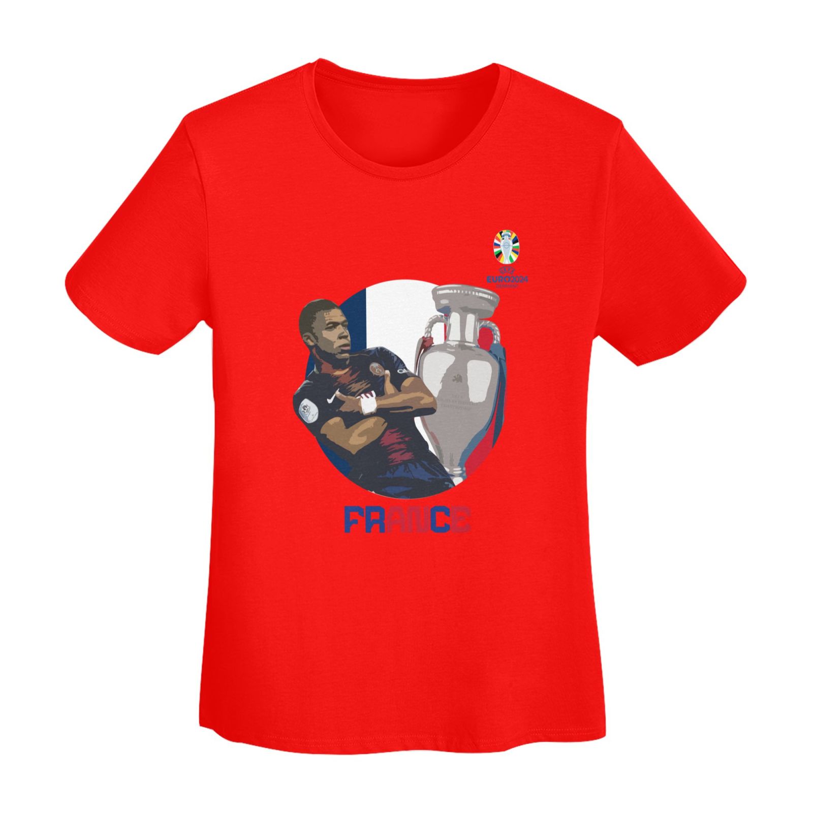 Women's France EURO 2024 Basic Short Sleeve T-Shirt WBT1730 - Soccerfana