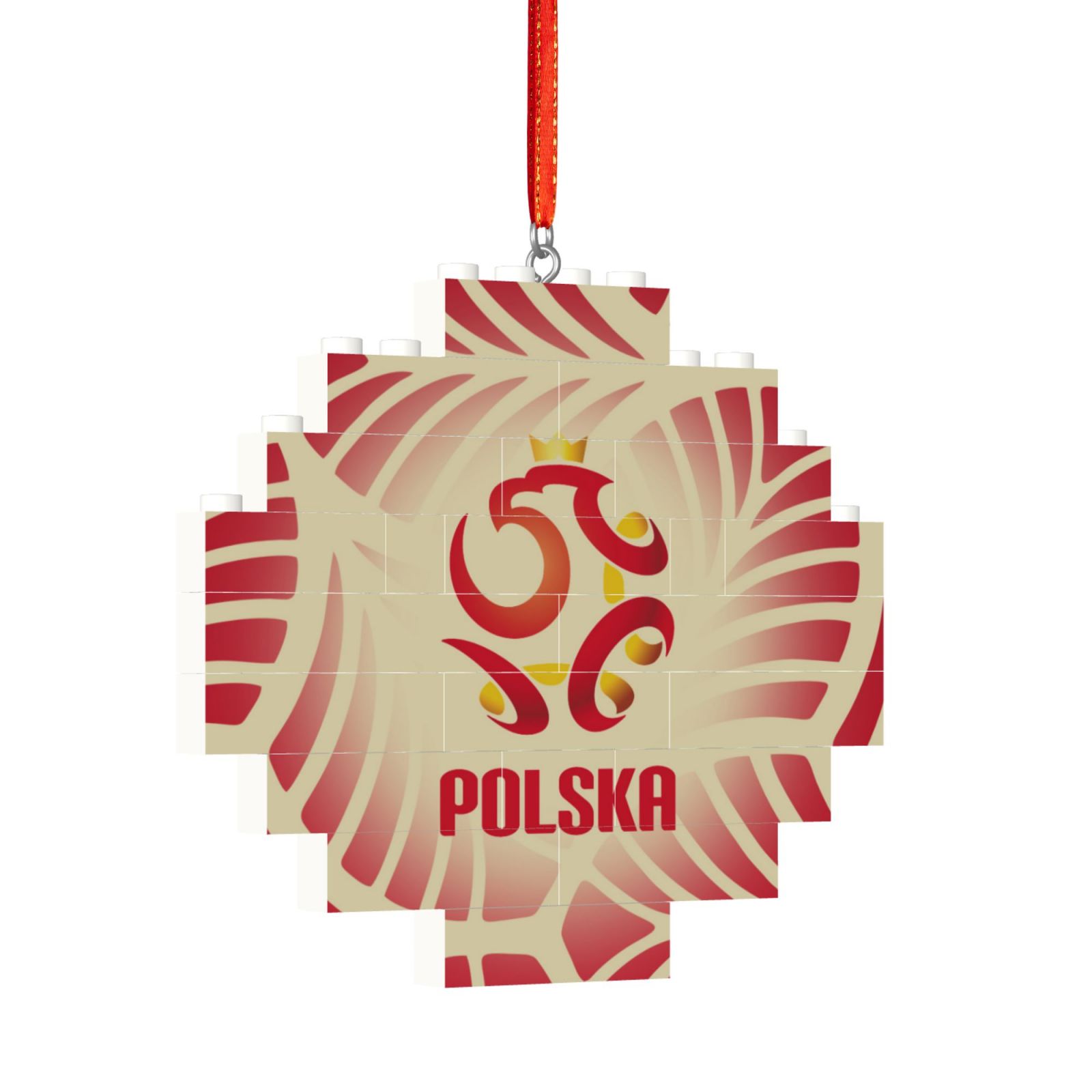 Poland Building Block Puzzle Ornament BBP2195 - Soccerfana
