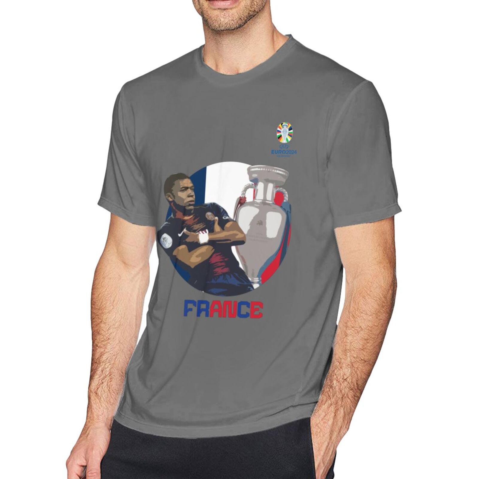 Men's France EURO 2024 Basic Short Sleeve T-Shirt BST1729 - Soccerfana