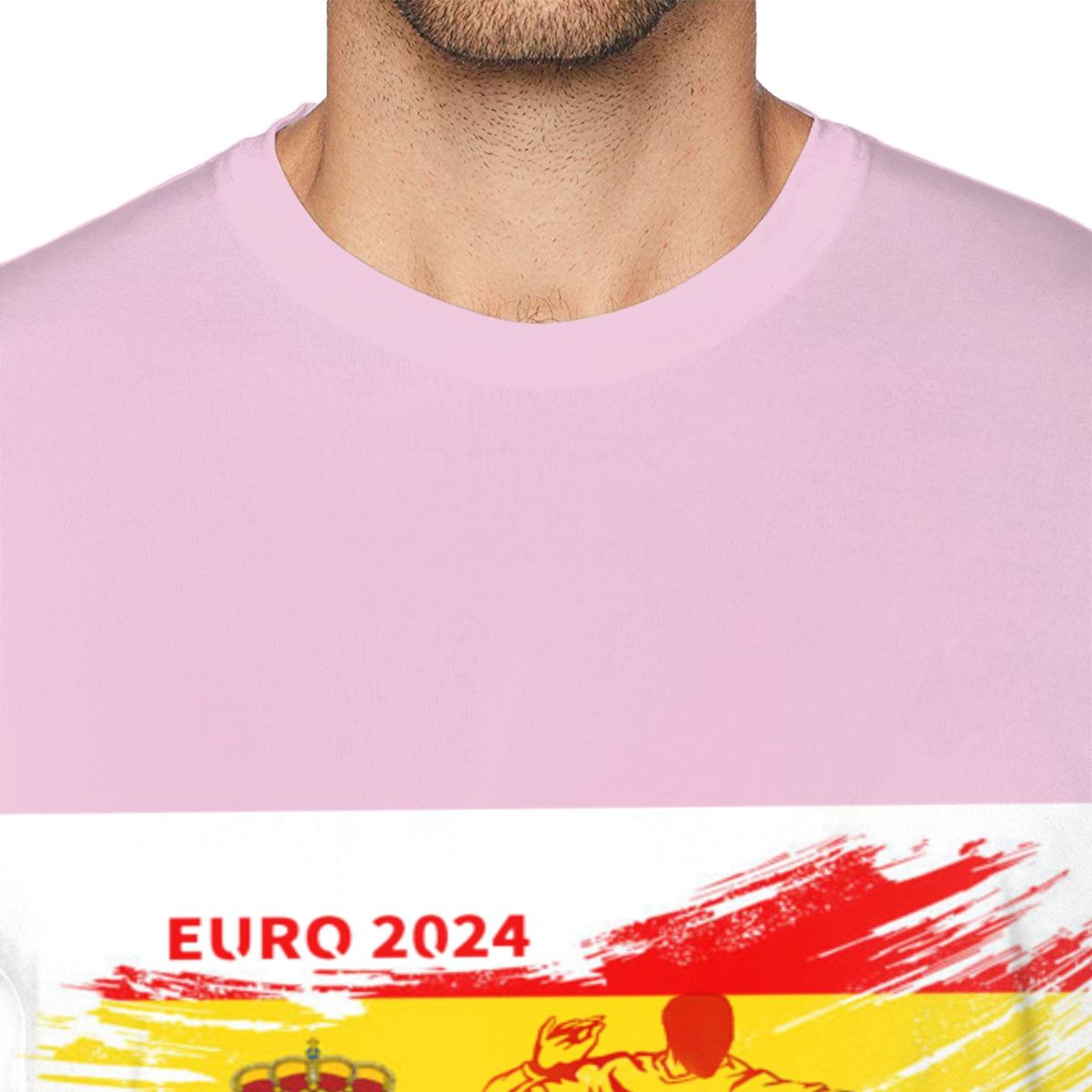 Men's Spain EURO 2024 Basic Short Sleeve T-Shirt BST1753 - Soccerfana
