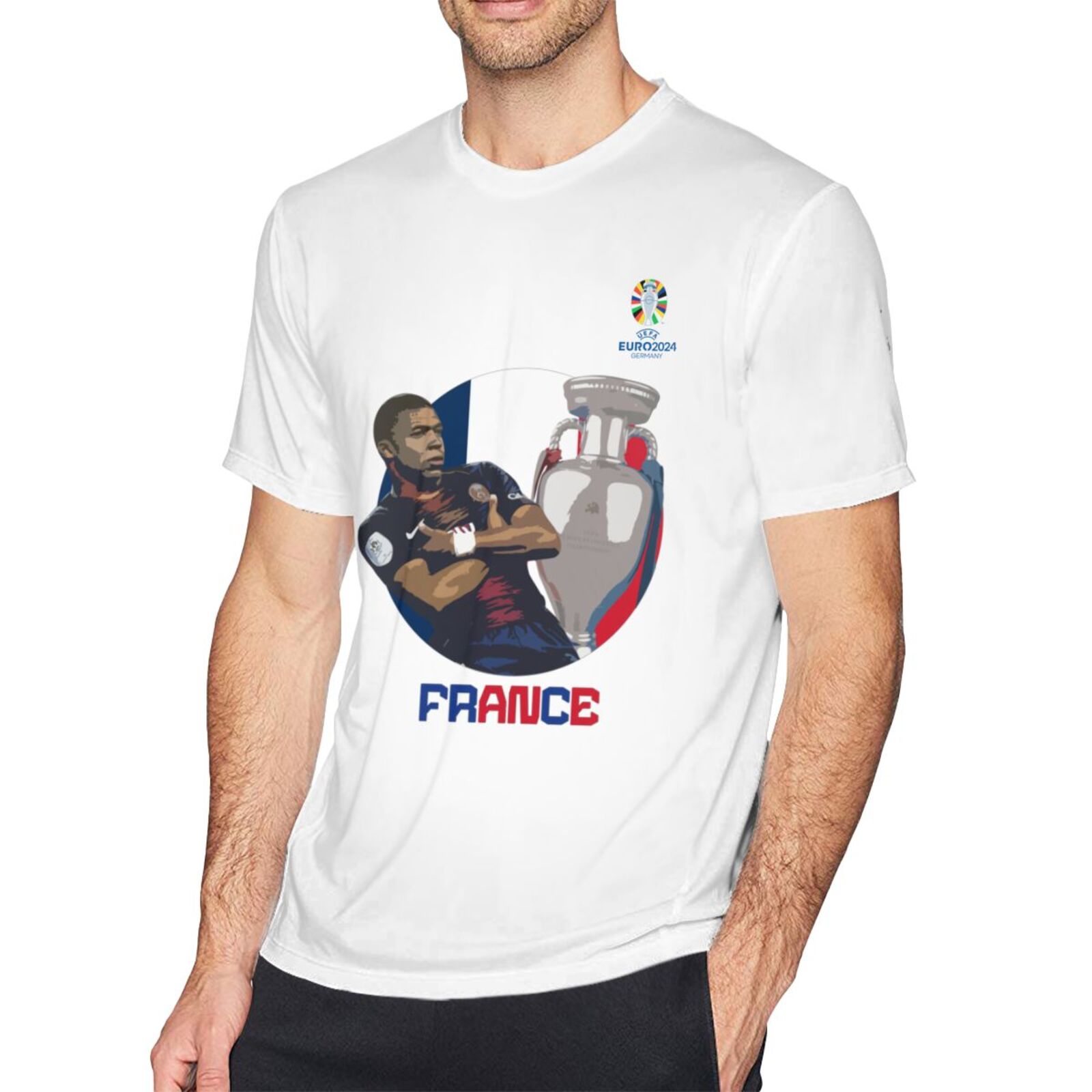 Men's France EURO 2024 Basic Short Sleeve T-Shirt BST1729 - Soccerfana