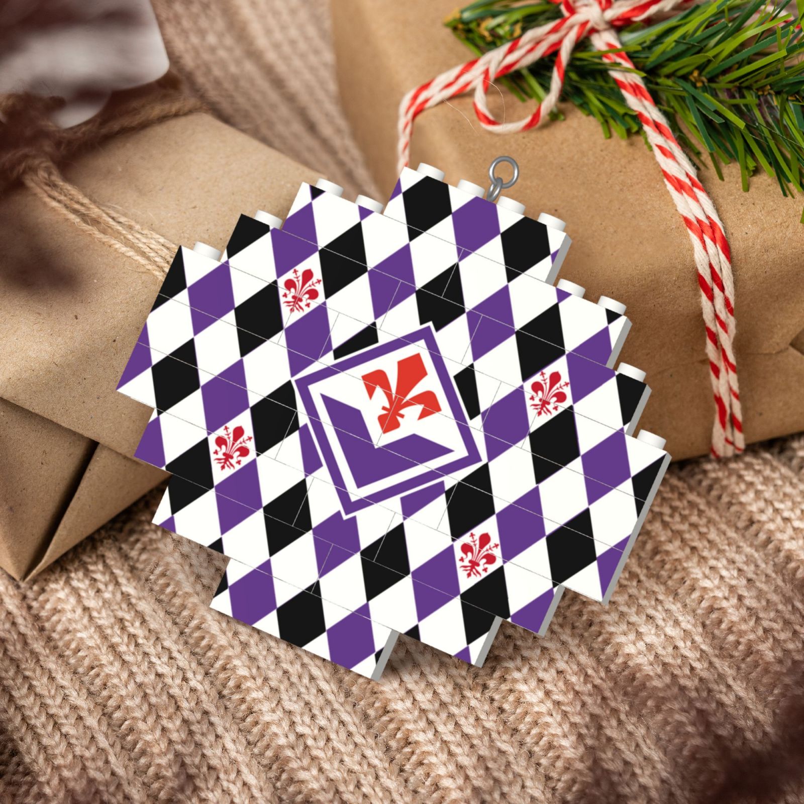 Fiorentina Building Block Puzzle Ornament BBP2031 - Soccerfana