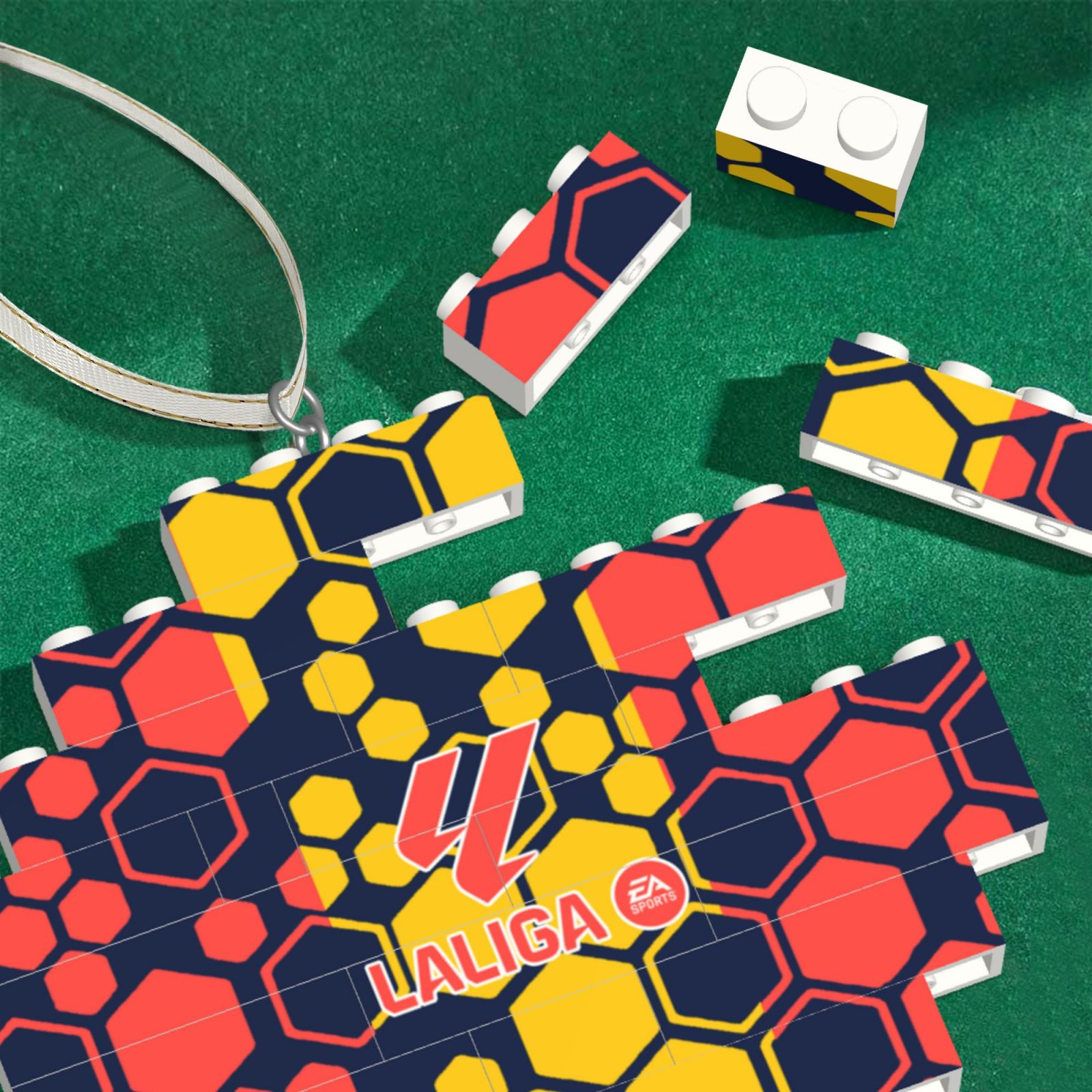 Spain La Liga Building Block Puzzle Ornament BBP2023 - Soccerfana