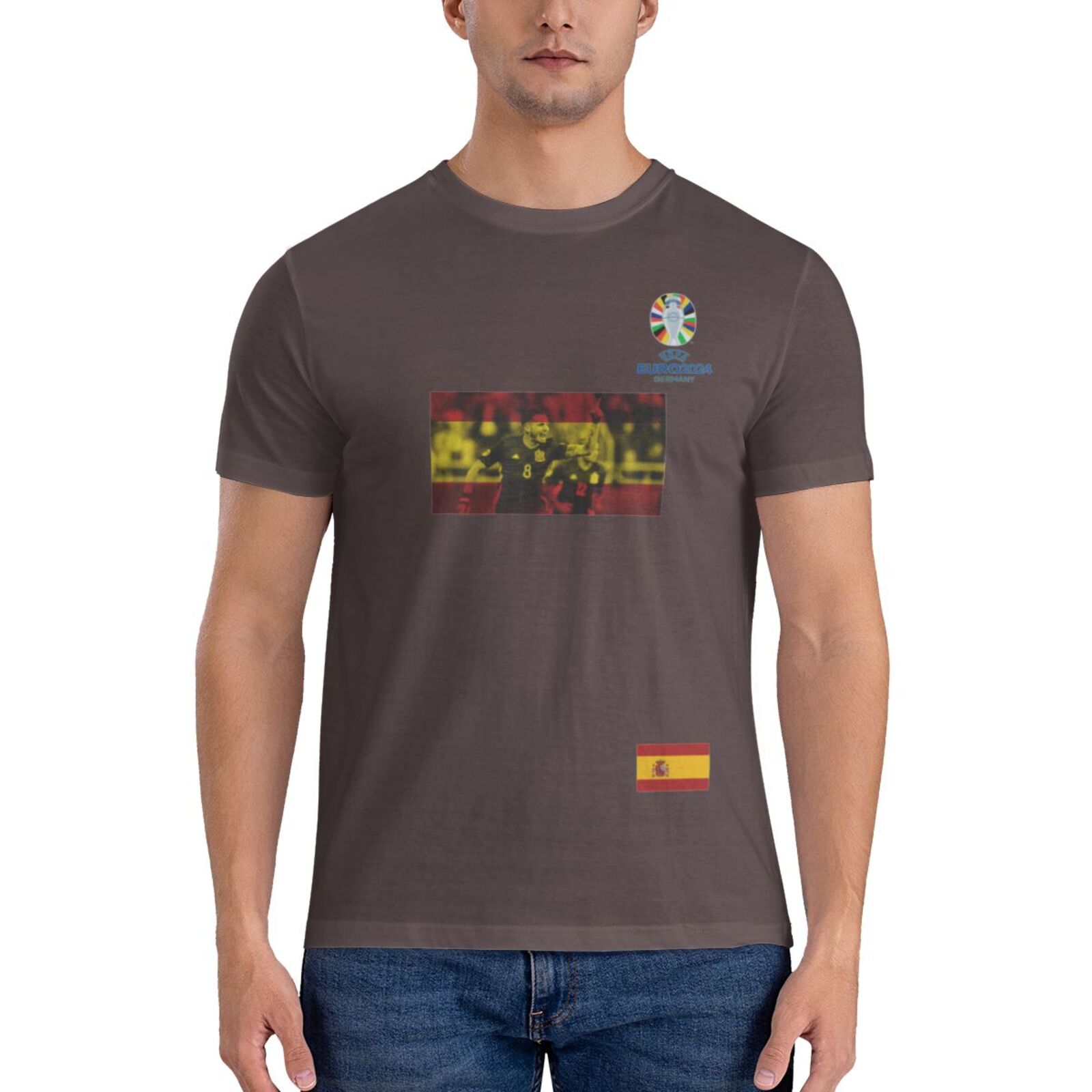 Men's Spain EURO 2024 Basic Short Sleeve T-Shirt BST1739 - Soccerfana