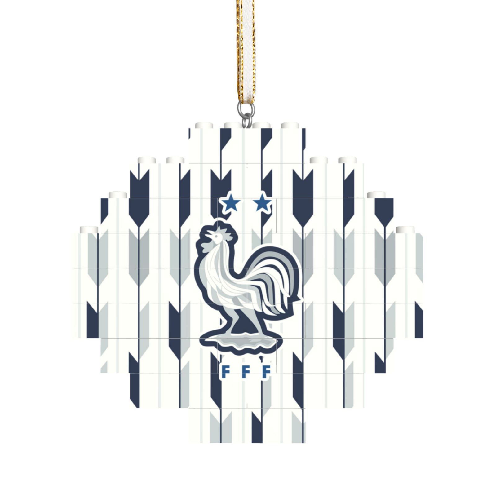 France Building Block Puzzle Ornament BBP2185 - Soccerfana