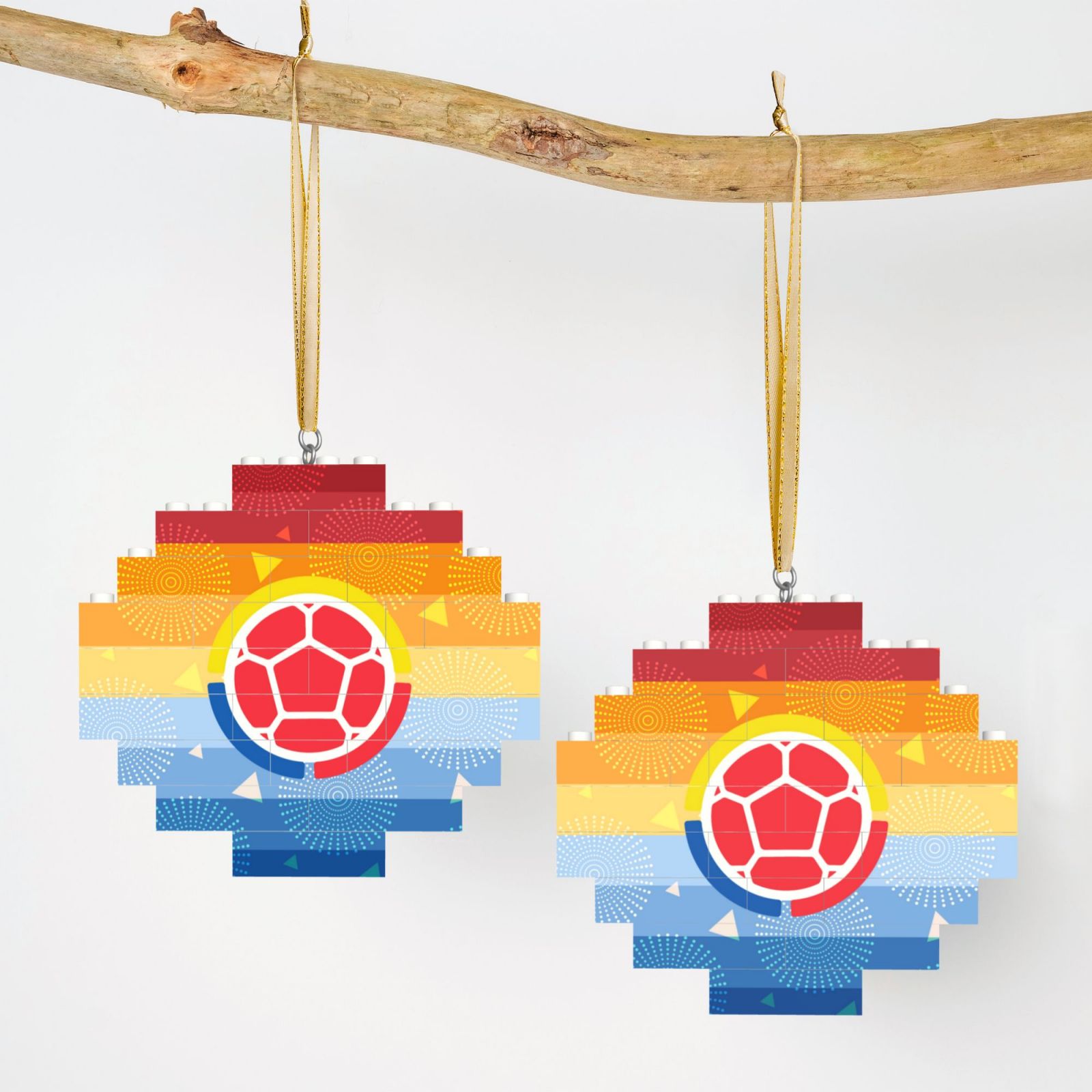 Colombia Building Block Puzzle Ornament BBP2170 - Soccerfana