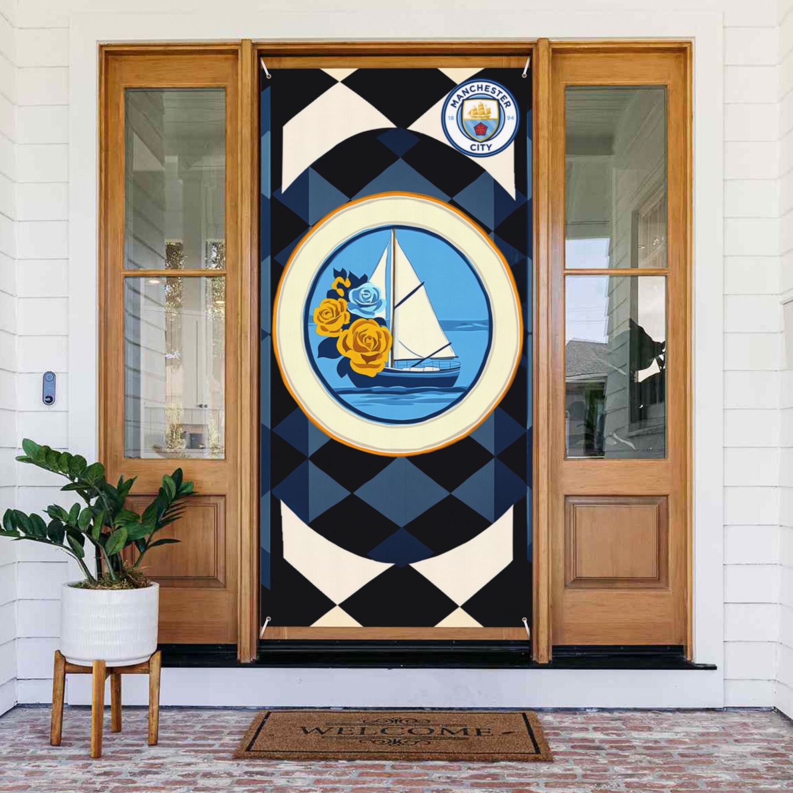 Manchester City Door Cover Decorated Banner DCB2809 - Soccerfana