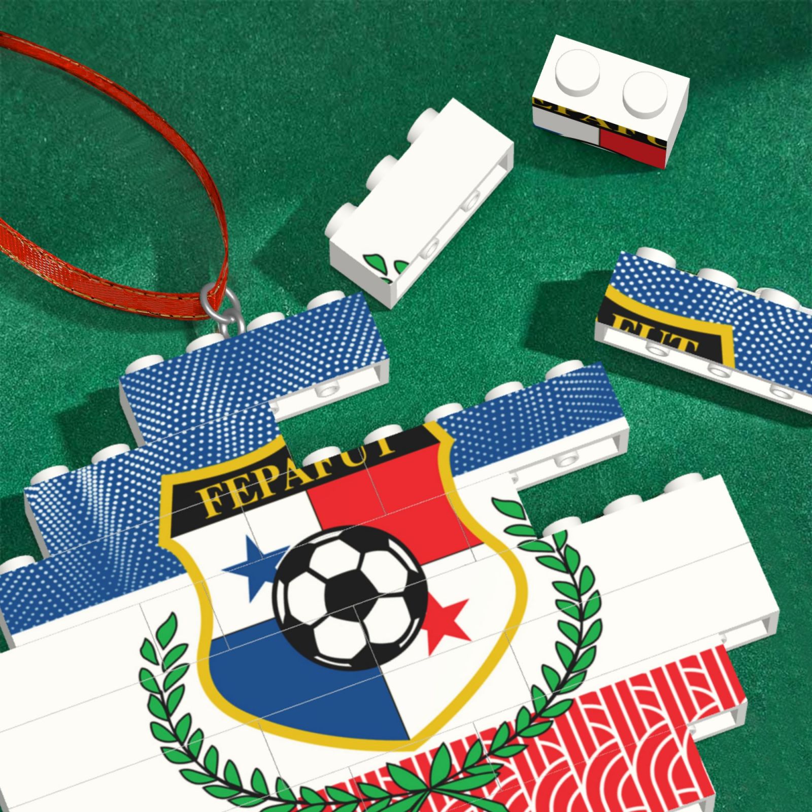 Panama Building Block Puzzle Ornament BBP2190 - Soccerfana