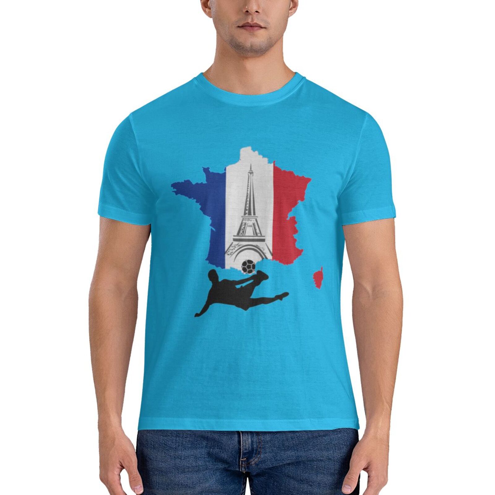 Men's France EURO 2024 Basic Short Sleeve T-Shirt BST1772 - Soccerfana