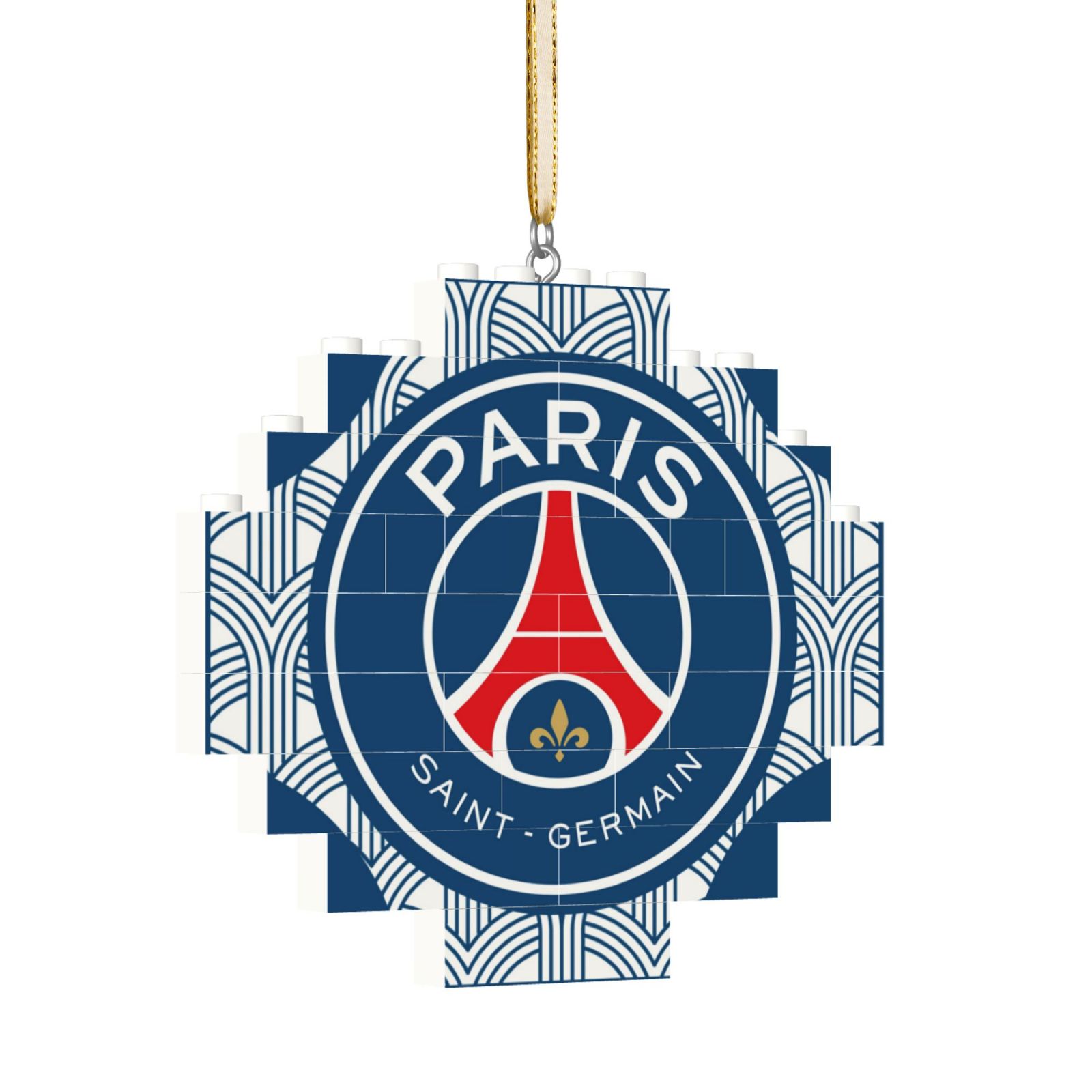 Paris Saint-Germain Building Block Puzzle Ornament BBP2188 - Soccerfana