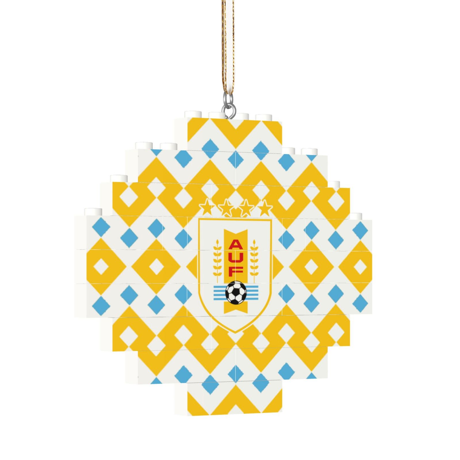 Uruguay Building Block Puzzle Ornament BBP2010 - Soccerfana