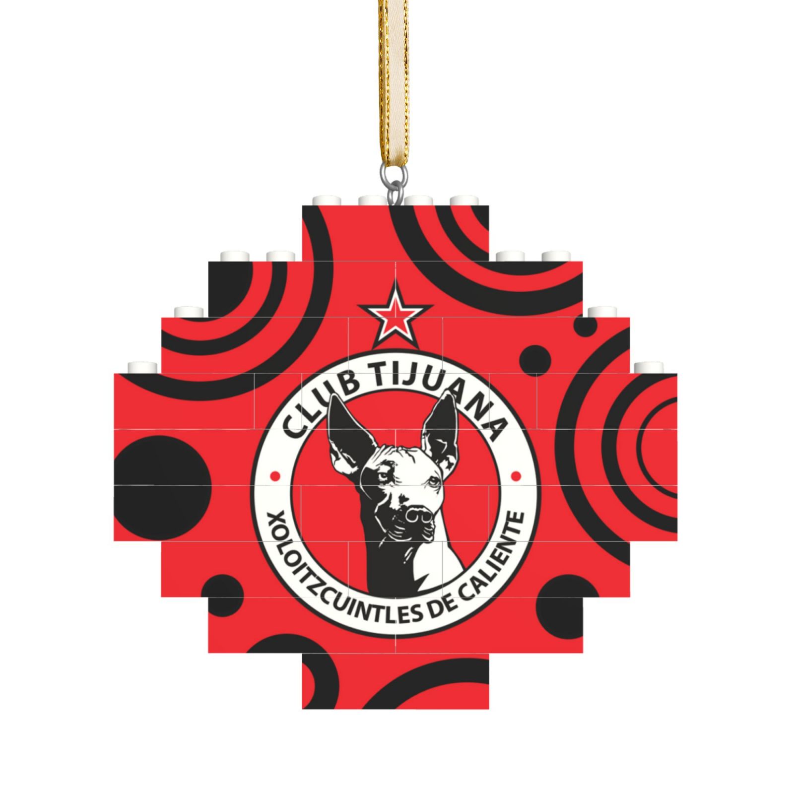 Xolos Tijuana Building Block Puzzle Ornament BBP2186 - Soccerfana