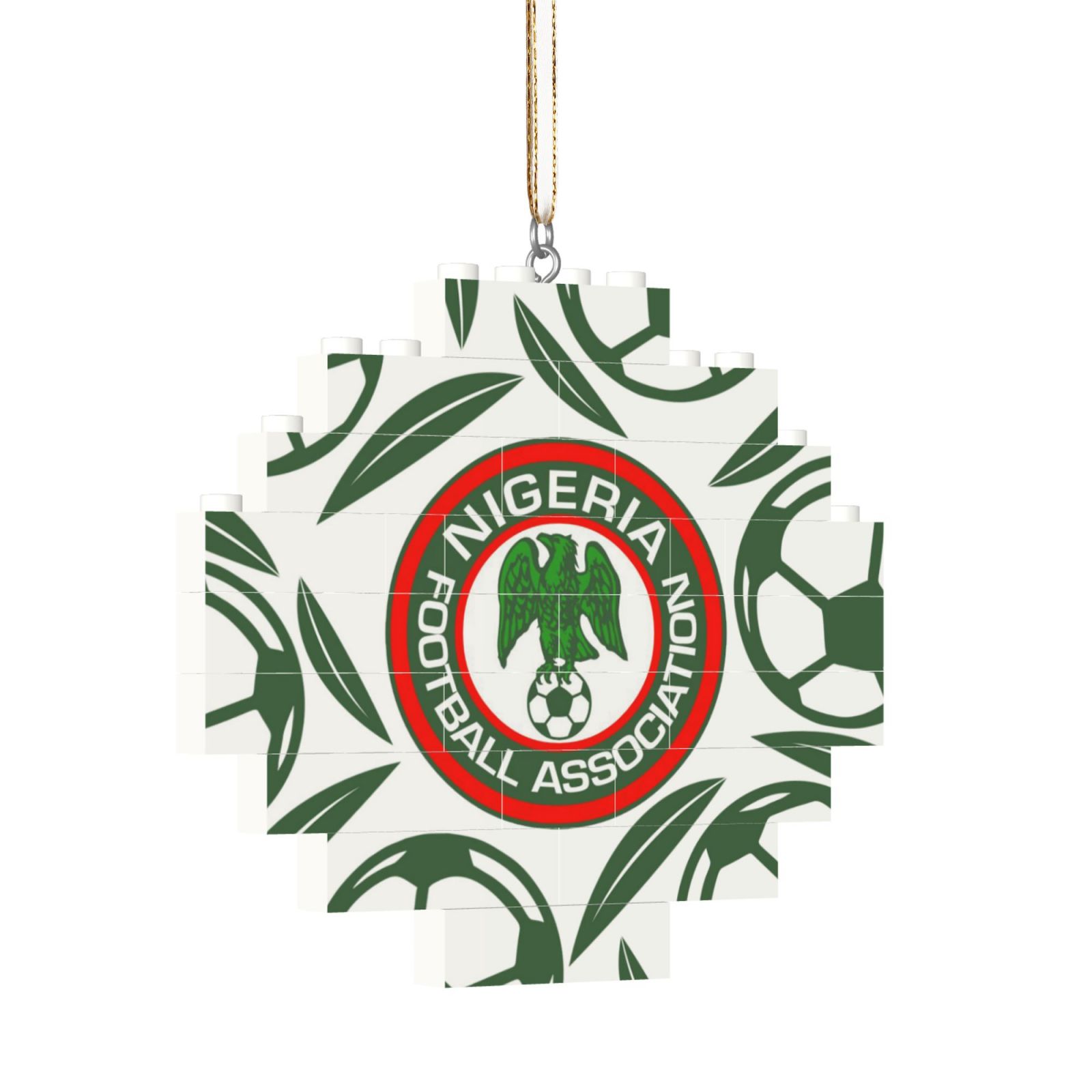 Nigeria Building Block Puzzle Ornament BBP2105 - Soccerfana