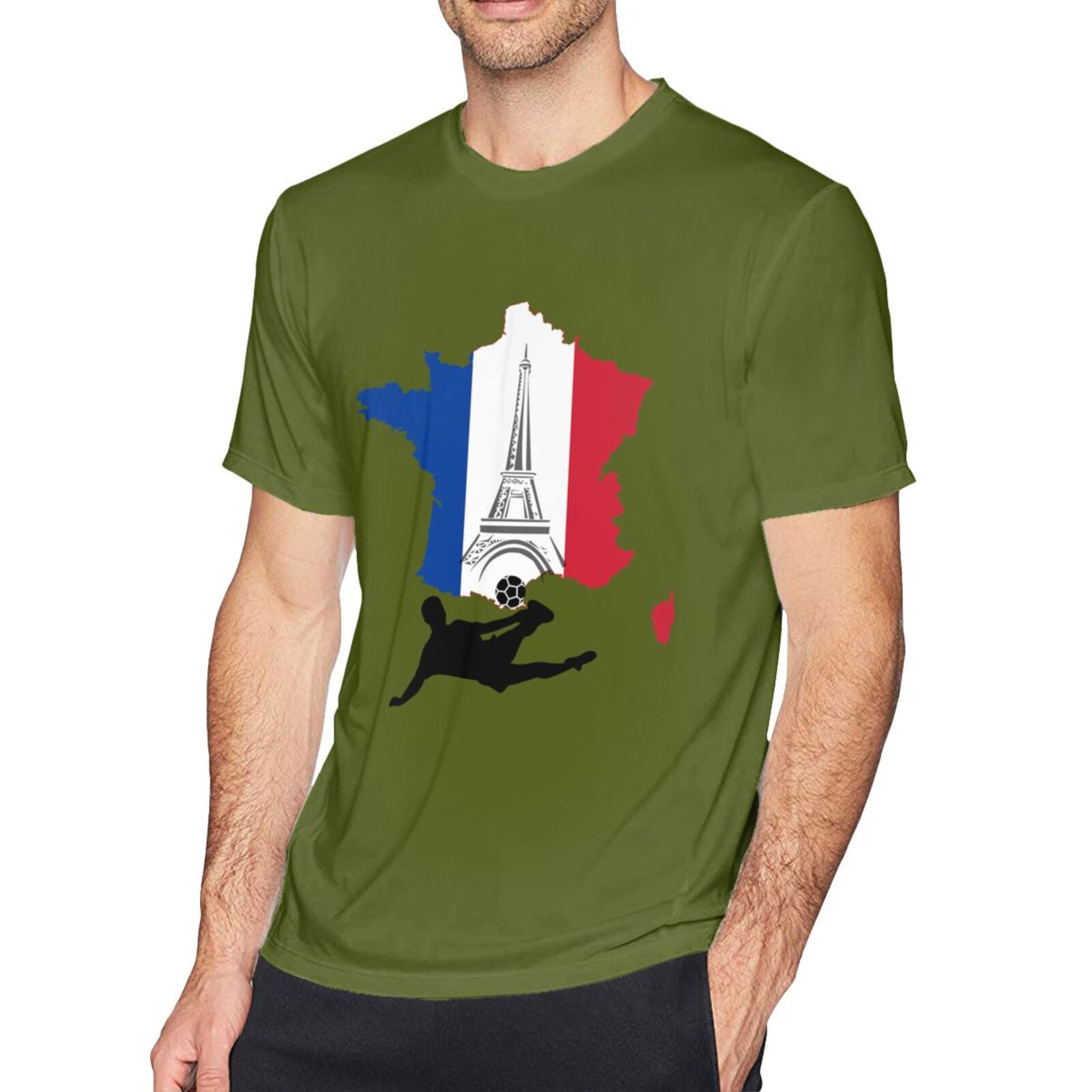 Men's France EURO 2024 Basic Short Sleeve T-Shirt BST1772 - Soccerfana