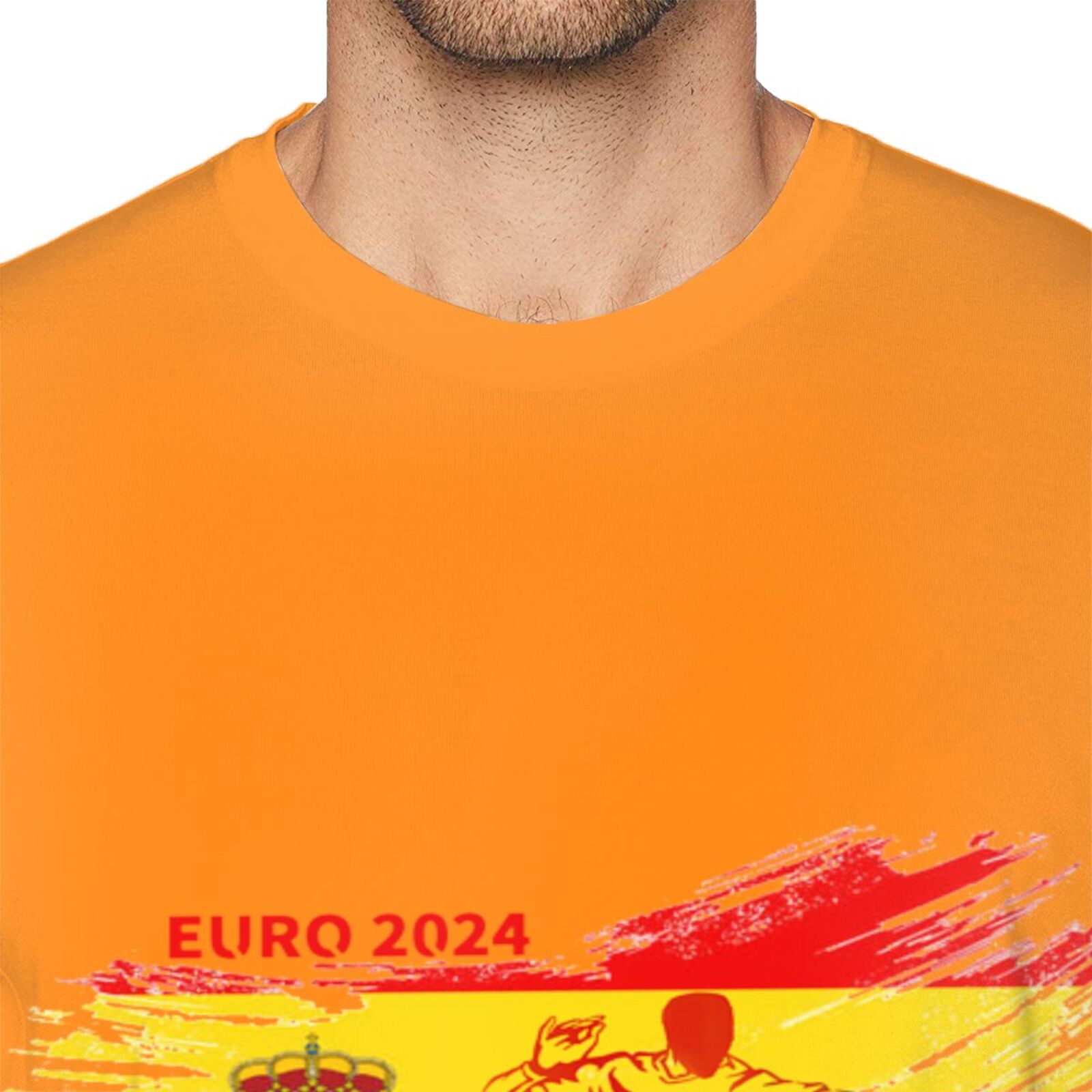 Men's Spain EURO 2024 Basic Short Sleeve T-Shirt BST1752 - Soccerfana