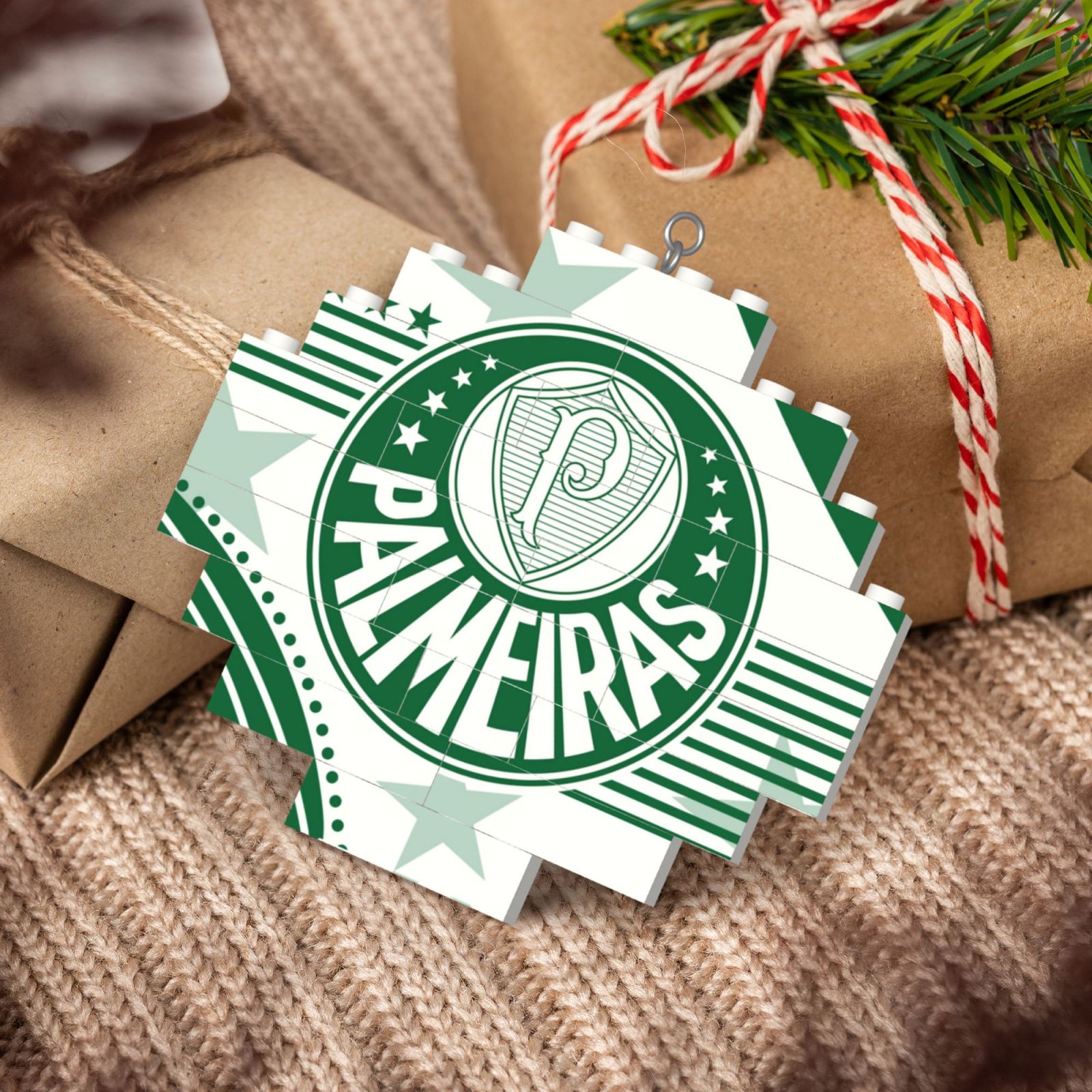 SE Palmeiras Building Block Puzzle Ornament BBP2098 - Soccerfana