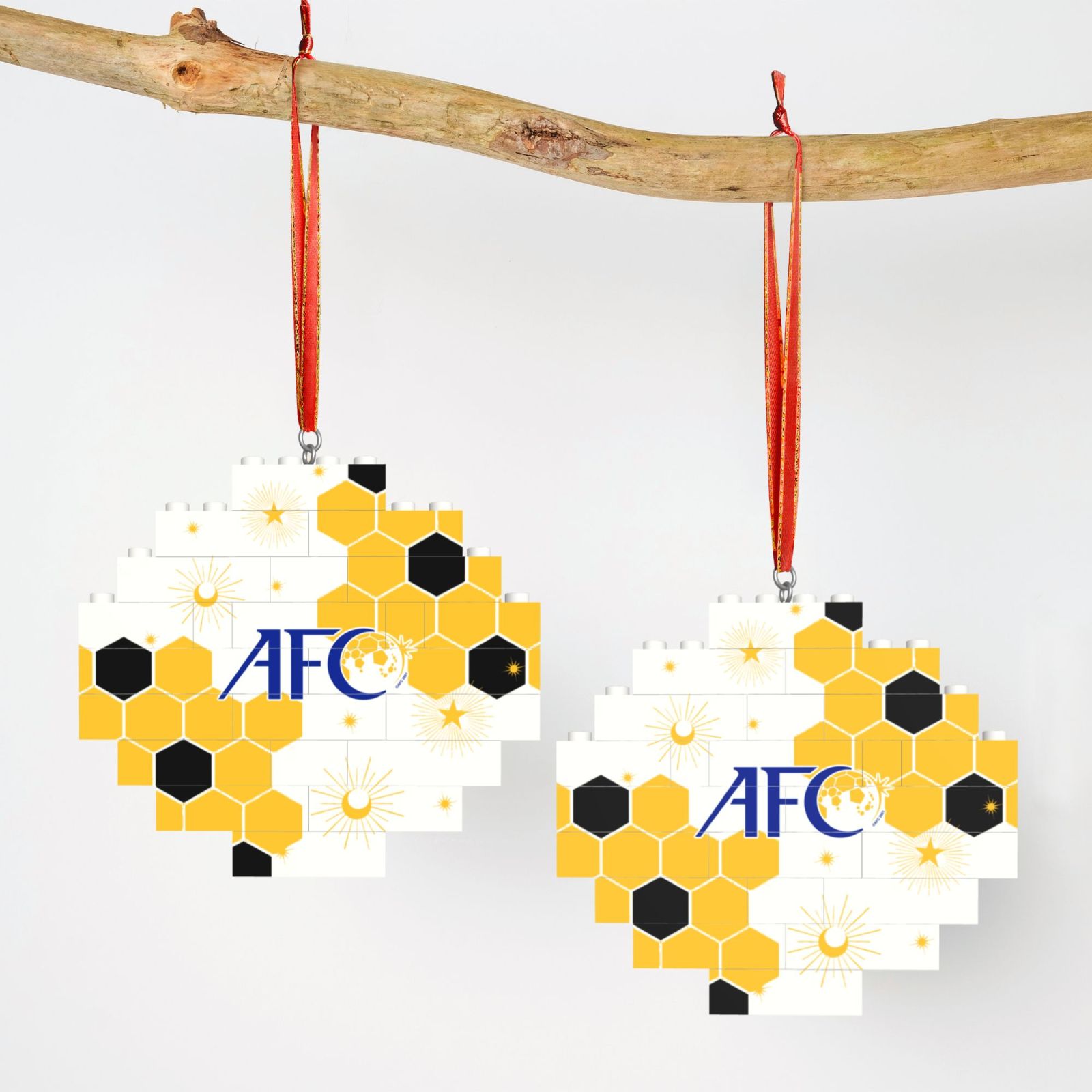 Asian Football Confederation Building Block Puzzle Ornament BBP2015 - Soccerfana