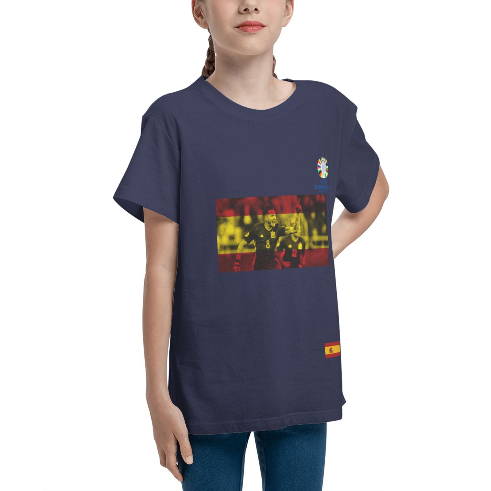 Kid's Spain EURO 2024 Teenage T-shirt TET1738 - Soccerfana