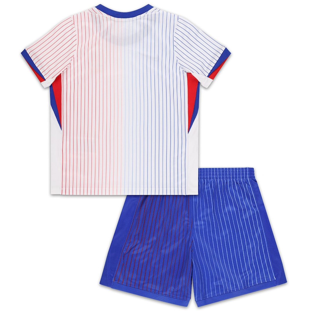 Kid's France Away Jersey+Shorts EURO 2024 - Soccerfana