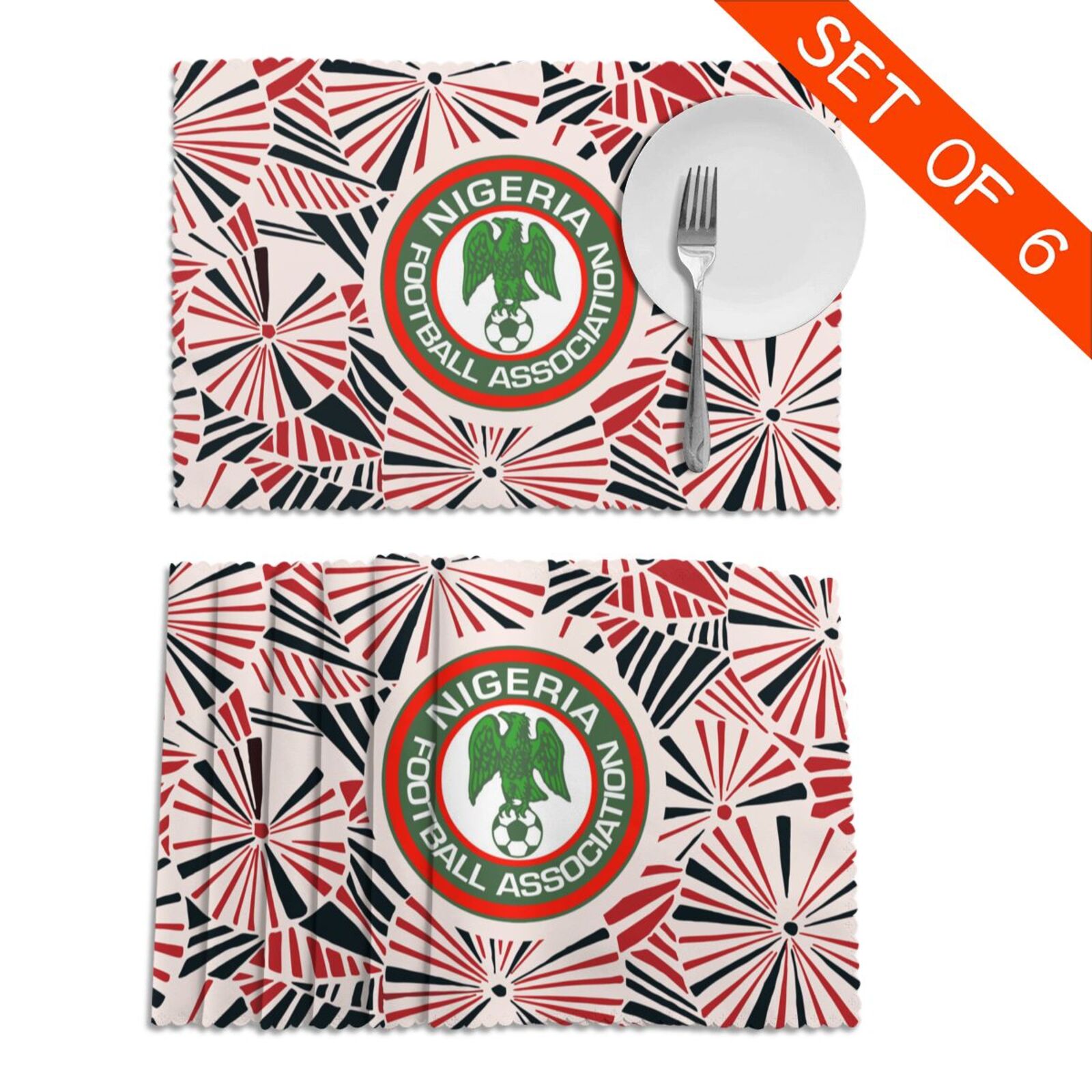 Nigeria Placemat Set Of 6 PFD2052 - Soccerfana