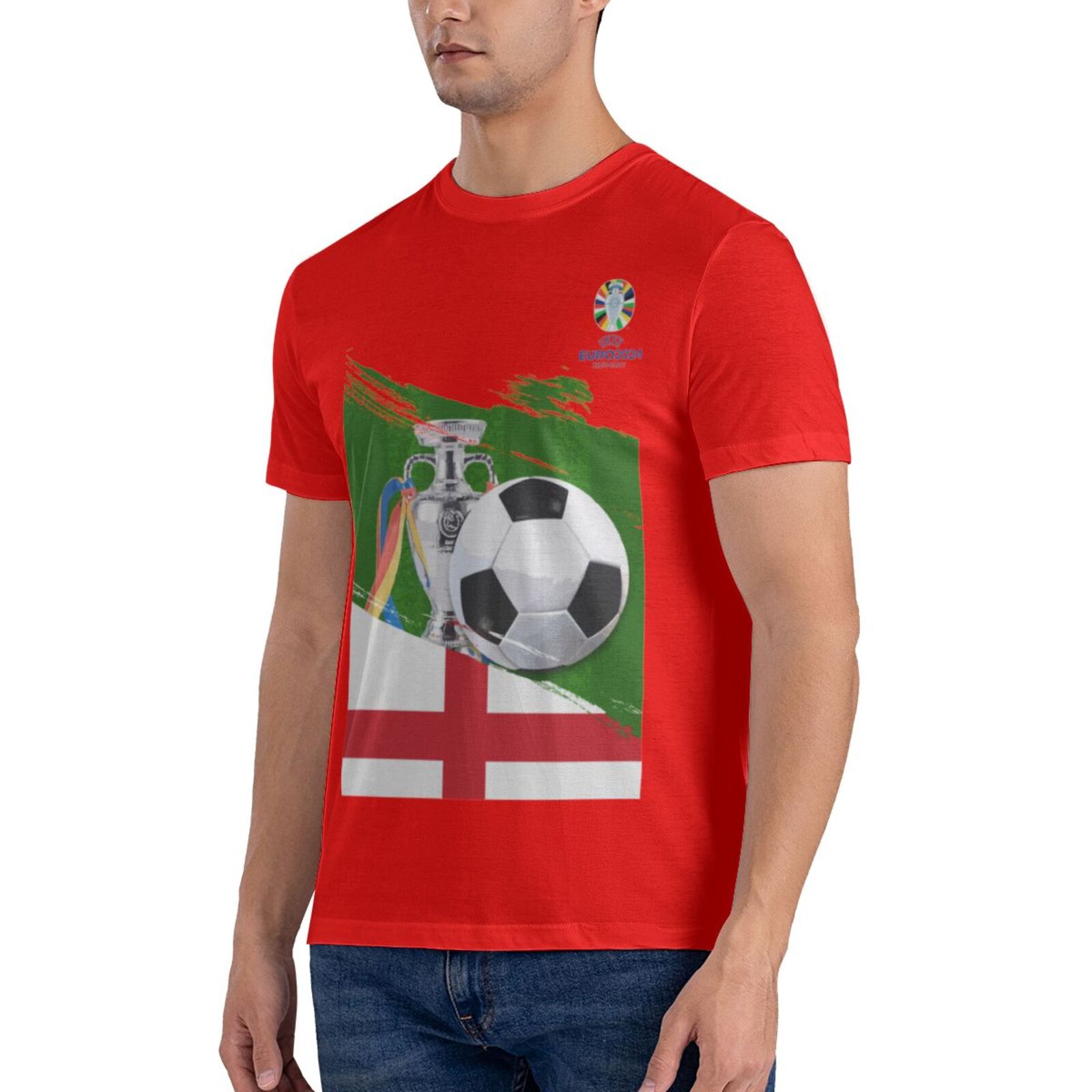 Men's England EURO 2024 Basic Short Sleeve T-Shirt BST1681 - Soccerfana