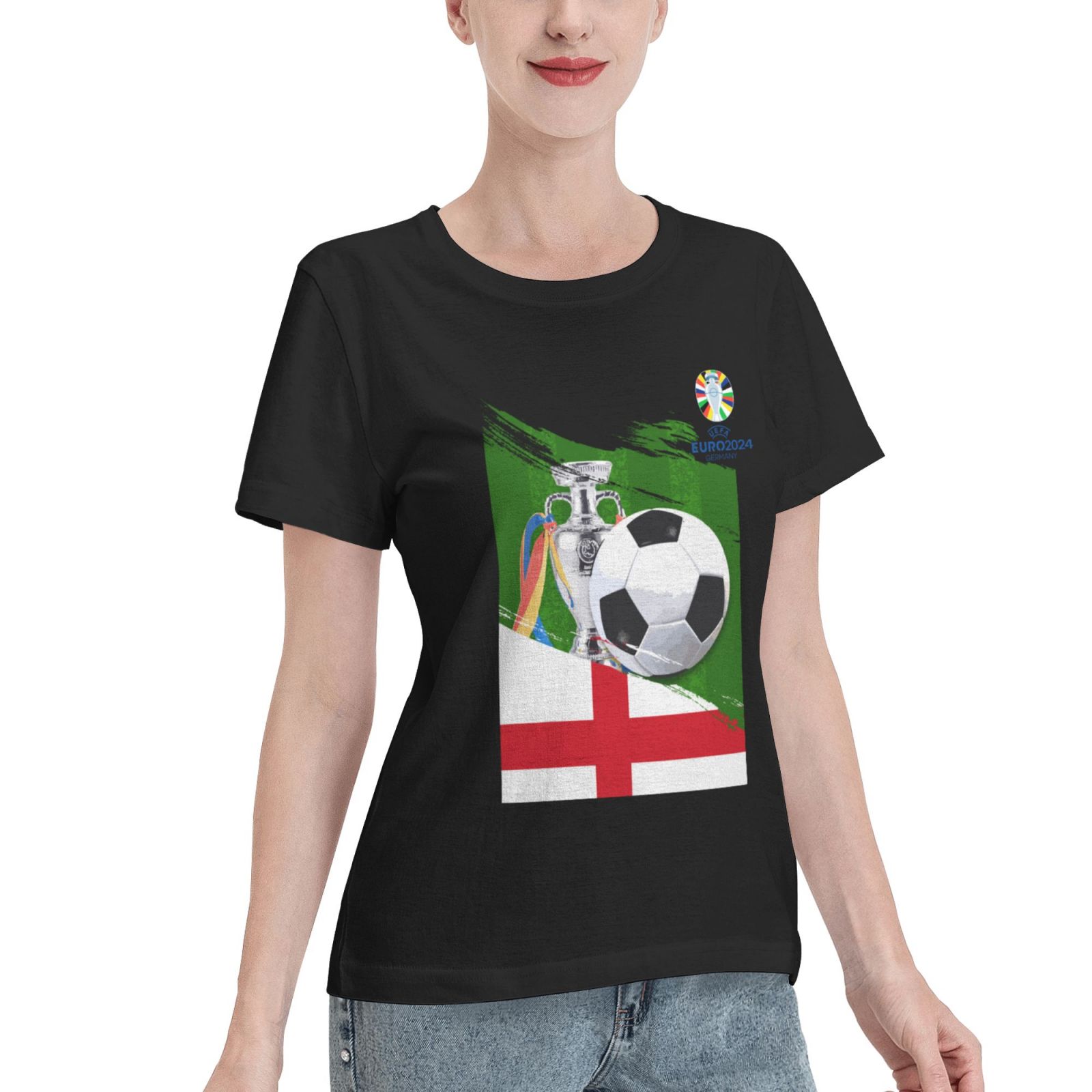 Women's England EURO 2024 Basic Short Sleeve T-Shirt WBT1682 - Soccerfana