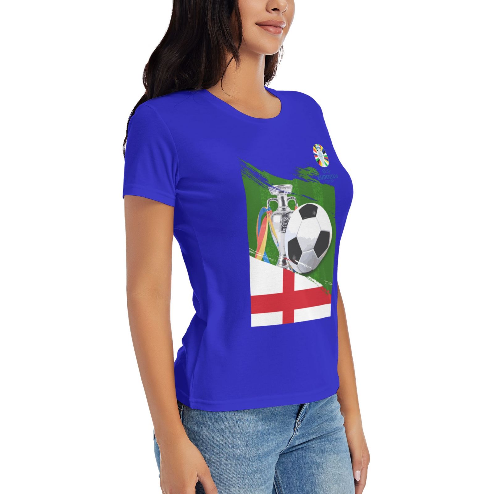 Women's England EURO 2024 Basic Short Sleeve T-Shirt WBT1682 - Soccerfana