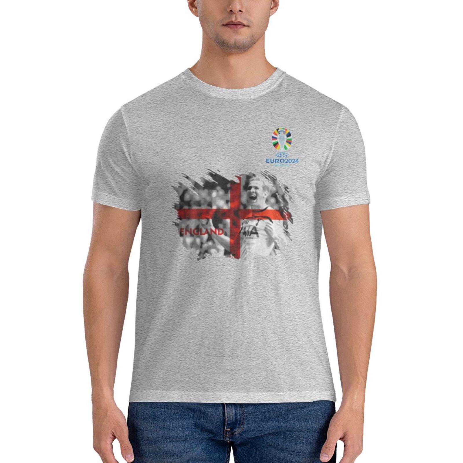 Men's England EURO 2024 Basic Short Sleeve T-Shirt BST1713 - Soccerfana