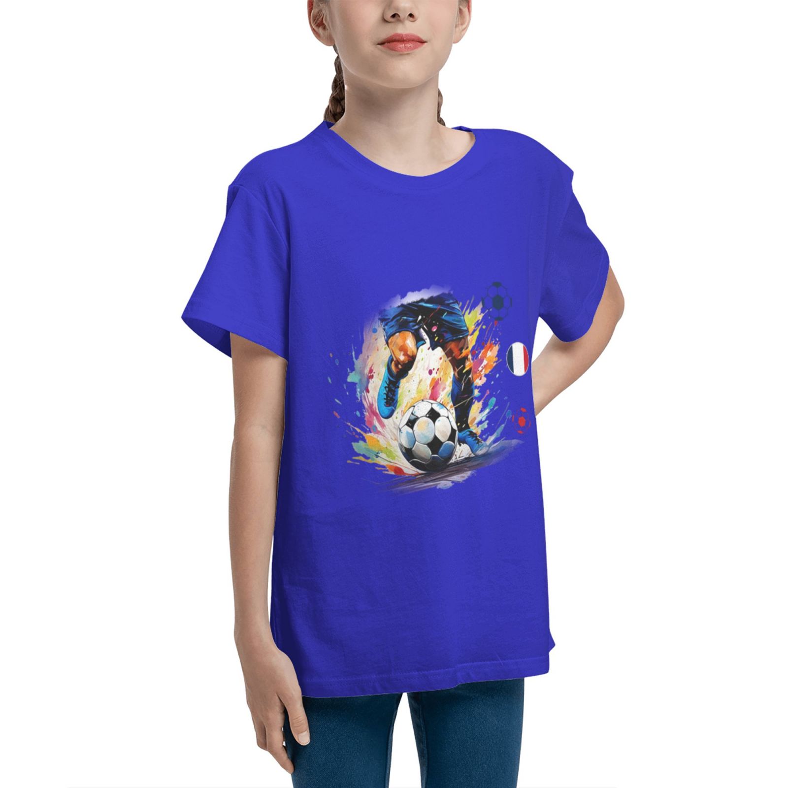 Kid's France EURO 2024 Teenage T-shirt TET1755 - Soccerfana