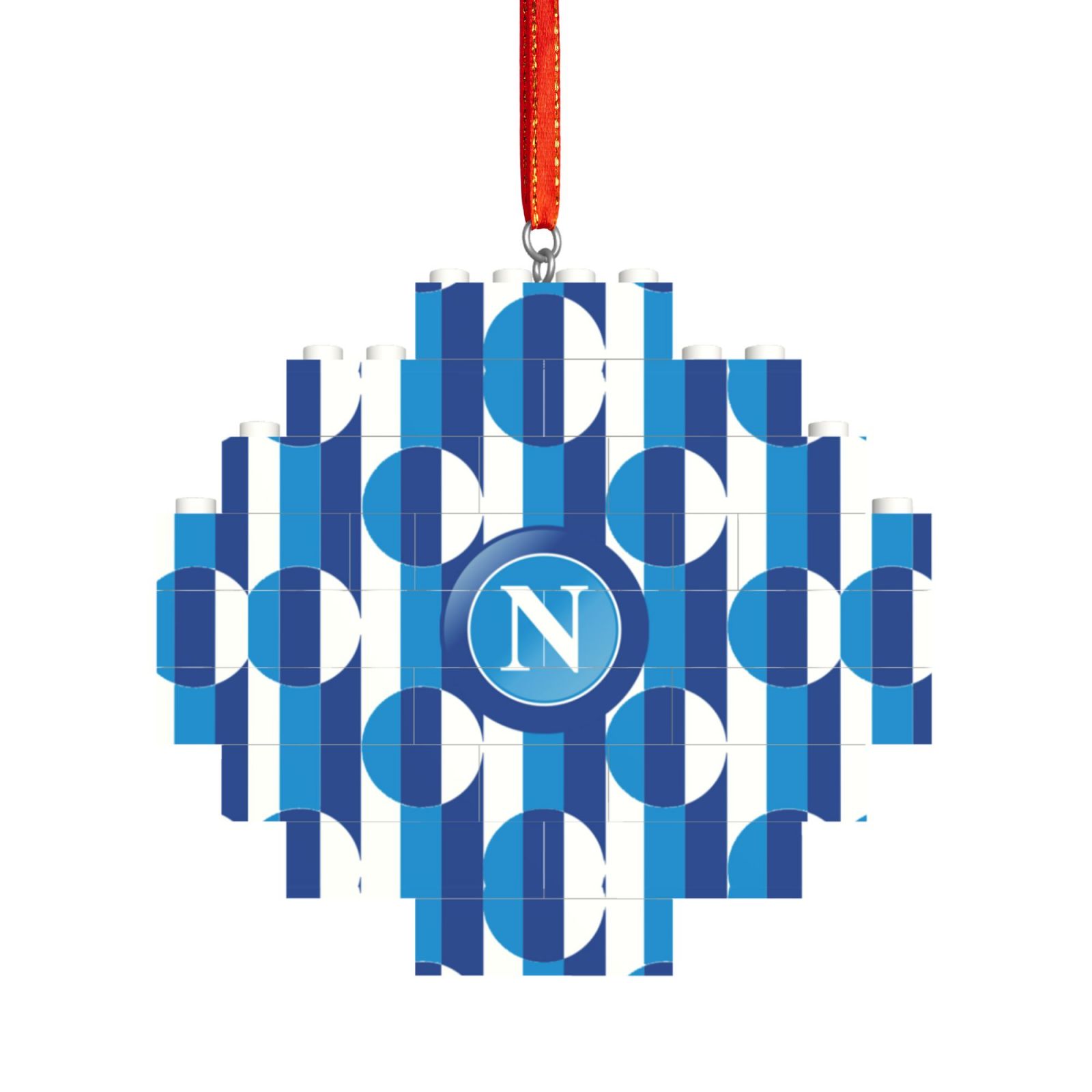 SSC Napoli Building Block Puzzle Ornament BBP2002 - Soccerfana