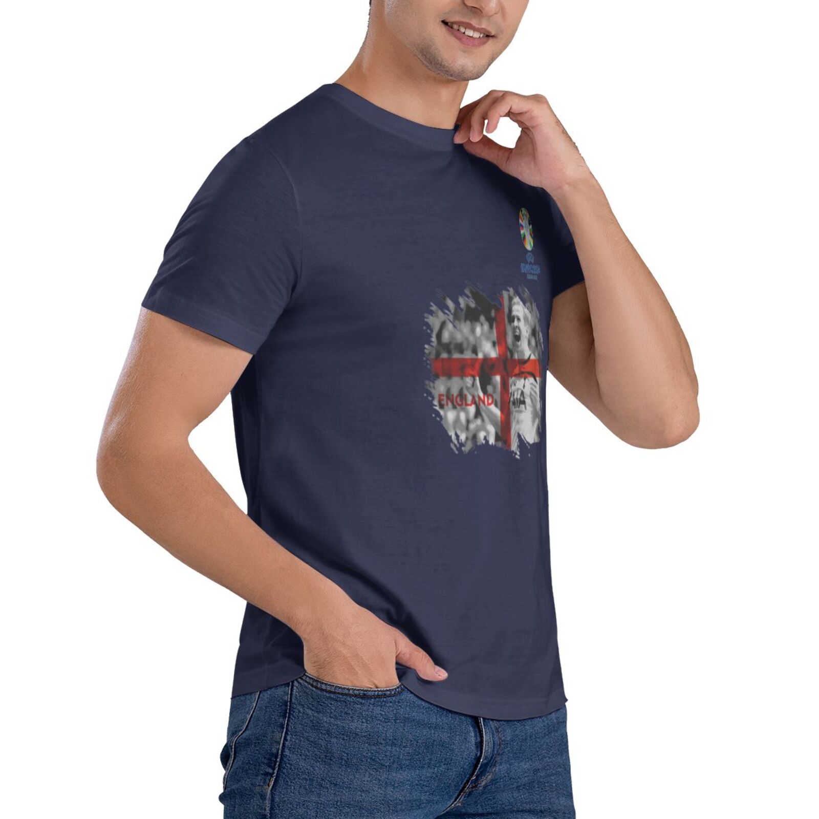 Men's England EURO 2024 Basic Short Sleeve T-Shirt BST1713 - Soccerfana
