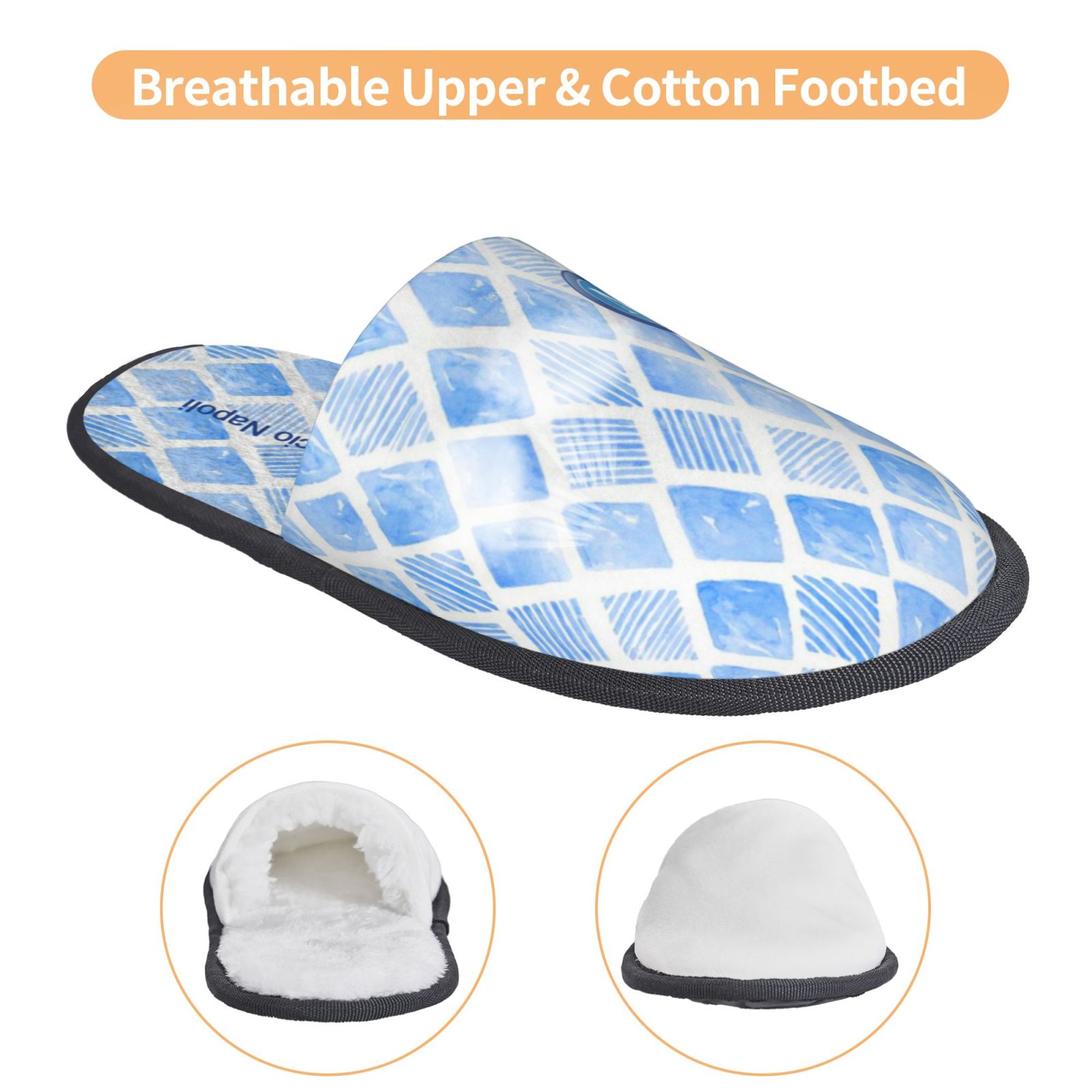 SSC Napoli Cotton Slippers FSP2330 - Soccerfana