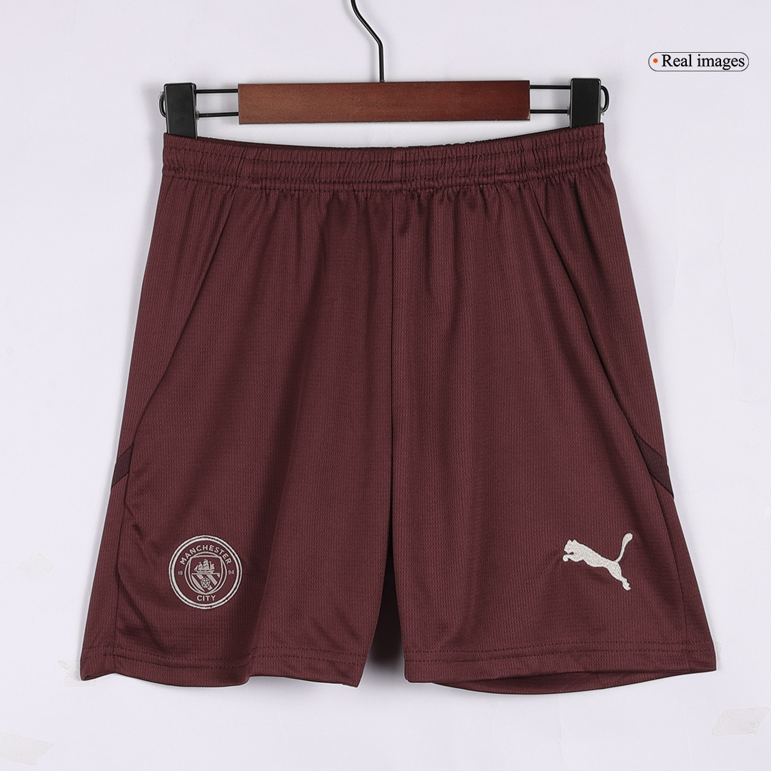 Kid's Manchester City Third Jersey+Shorts 2024/25 - Soccerfana