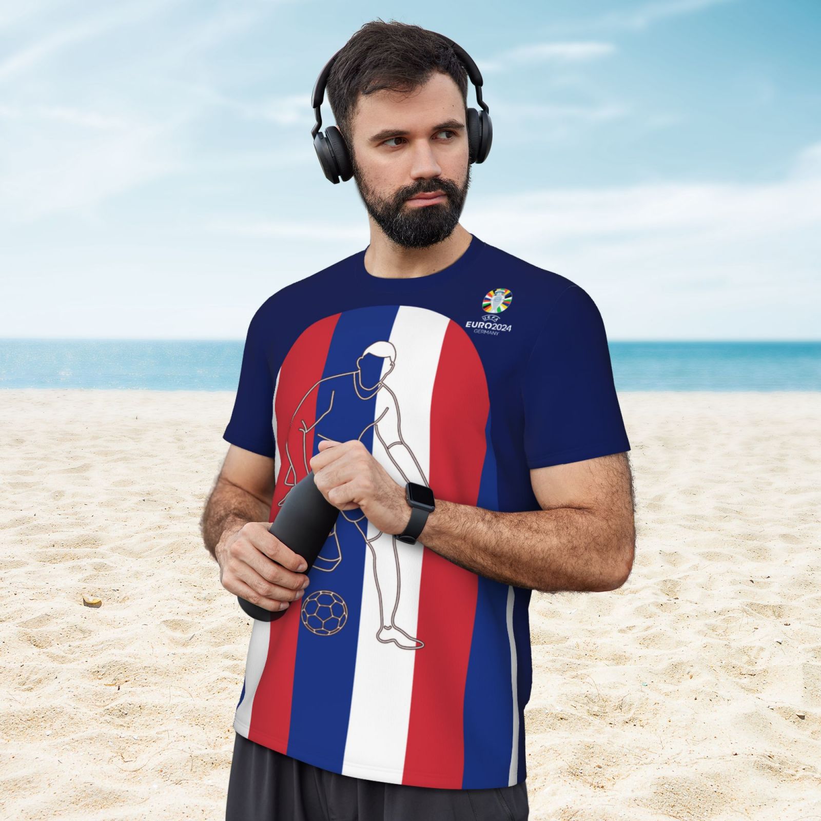 Men's France EURO 2024 Short Sleeved Mesh T-Shirt SMT1734 - Soccerfana