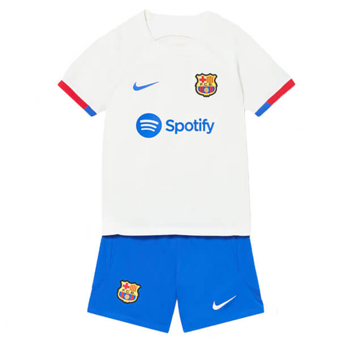 Kid's Barcelona Away Jersey+Shorts 23/24 - Soccerfana