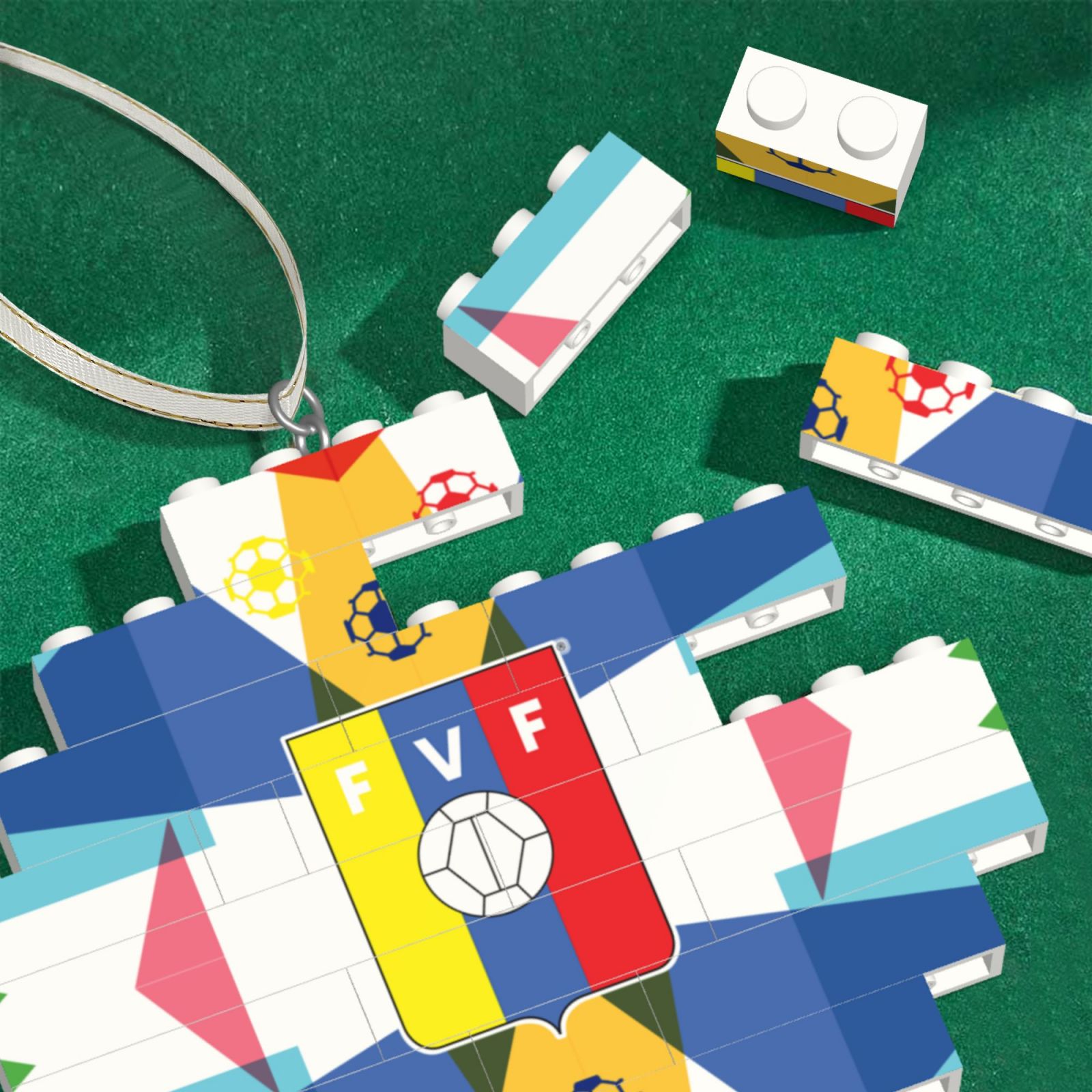 Venezuela Building Block Puzzle Ornament BBP2037 - Soccerfana