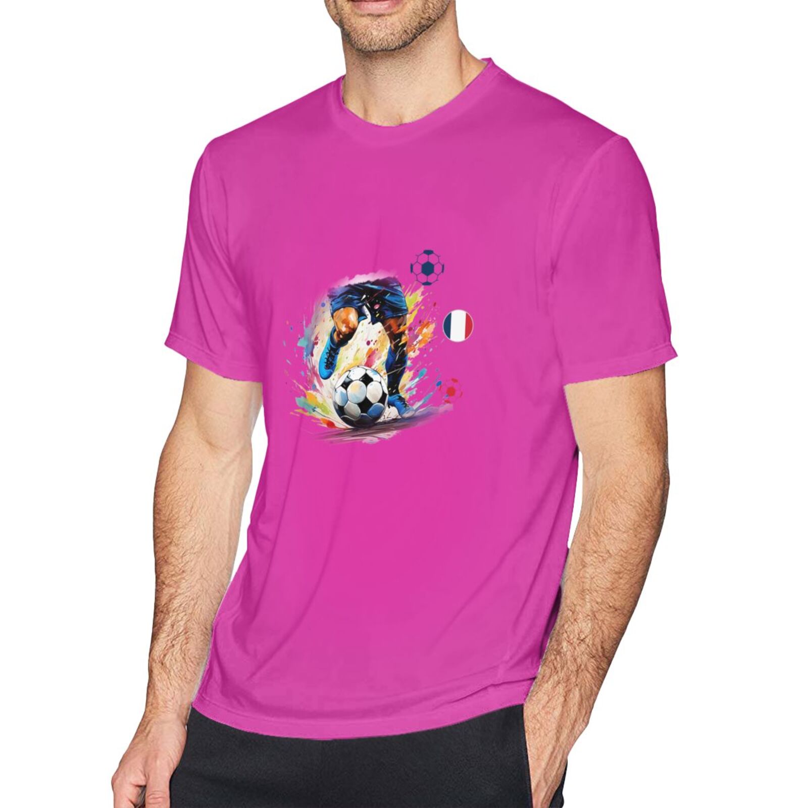 Men's France EURO 2024 Basic Short Sleeve T-Shirt BST1749 - Soccerfana