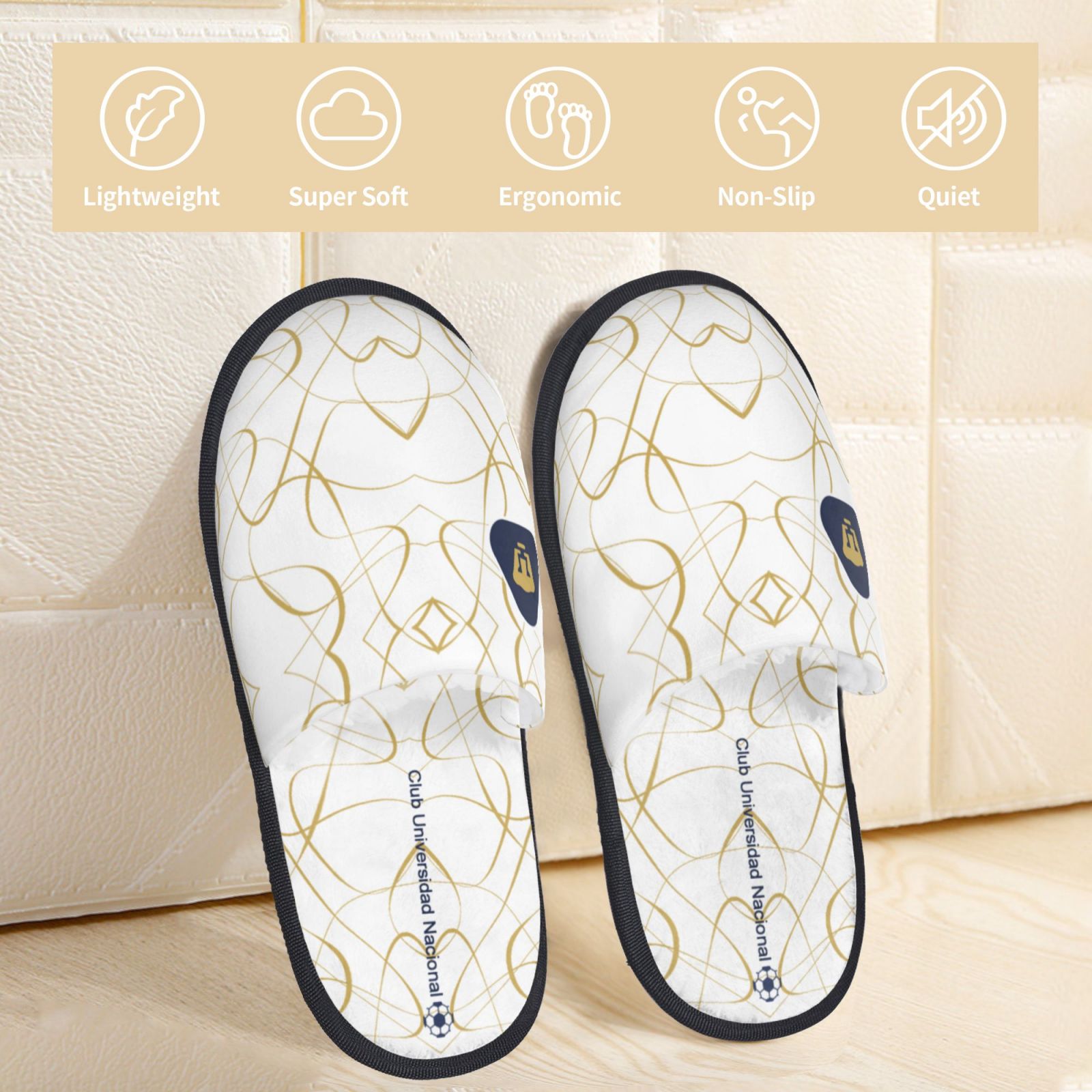 Pumas UNAM Cotton Slippers FSP2347 - Soccerfana