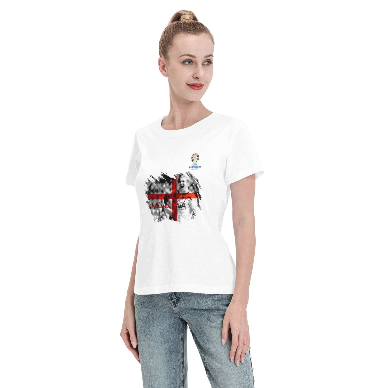 Woman's England EURO 2024 Basic Short Sleeve T-Shirt WBT1712 - Soccerfana